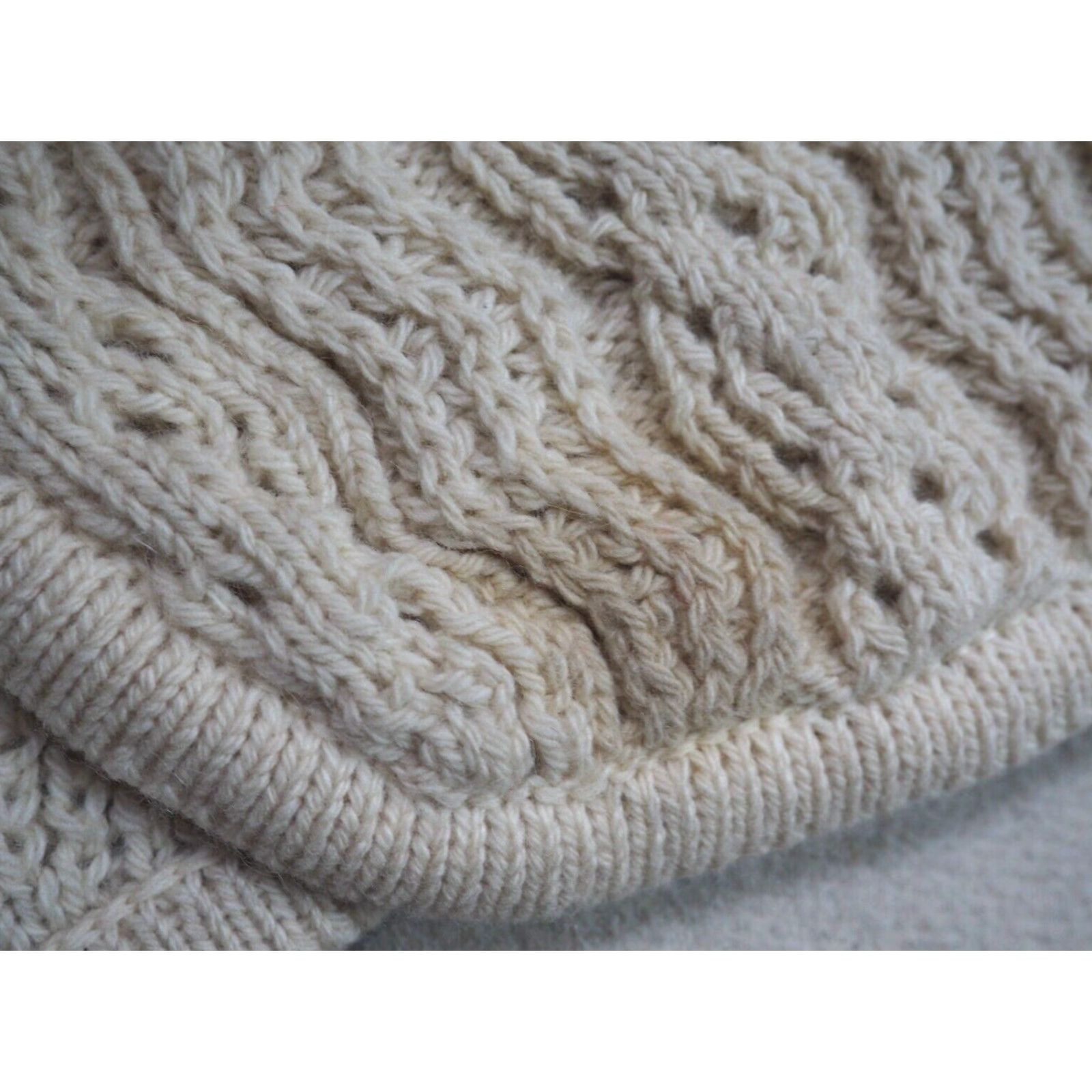 Vintage VTG Gaeltarra 100% Pure Wool Ireland Knit Zip Pocket Sweater Womens M Ivory 70s 80s Size M / US 6-8 / IT 42-44 - 7 Thumbnail