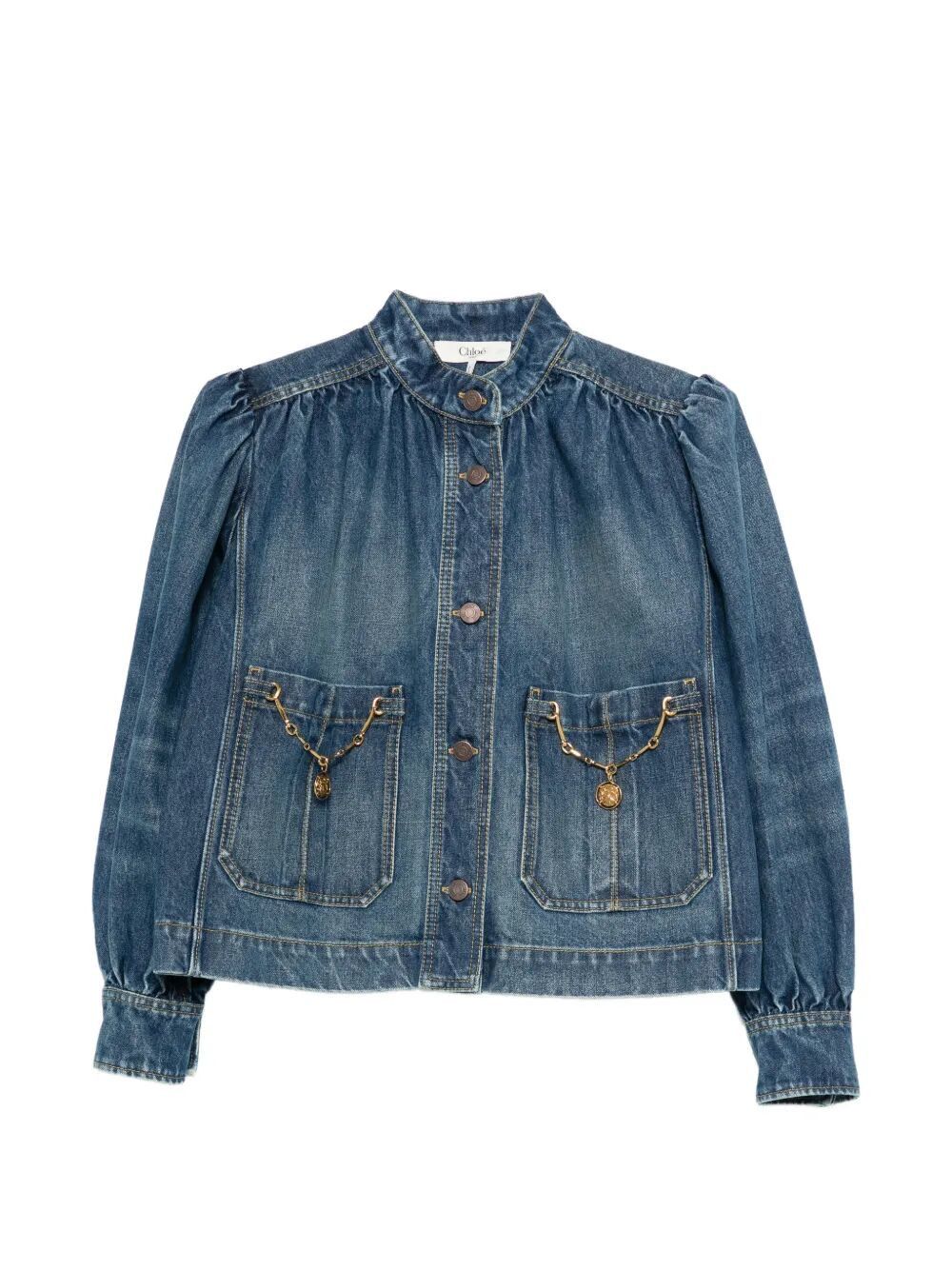 Chloe SQUARED FIT FRONT POCKETS DENIM JACKET Size M / US 6-8 / IT 42-44 - 1 Thumbnail