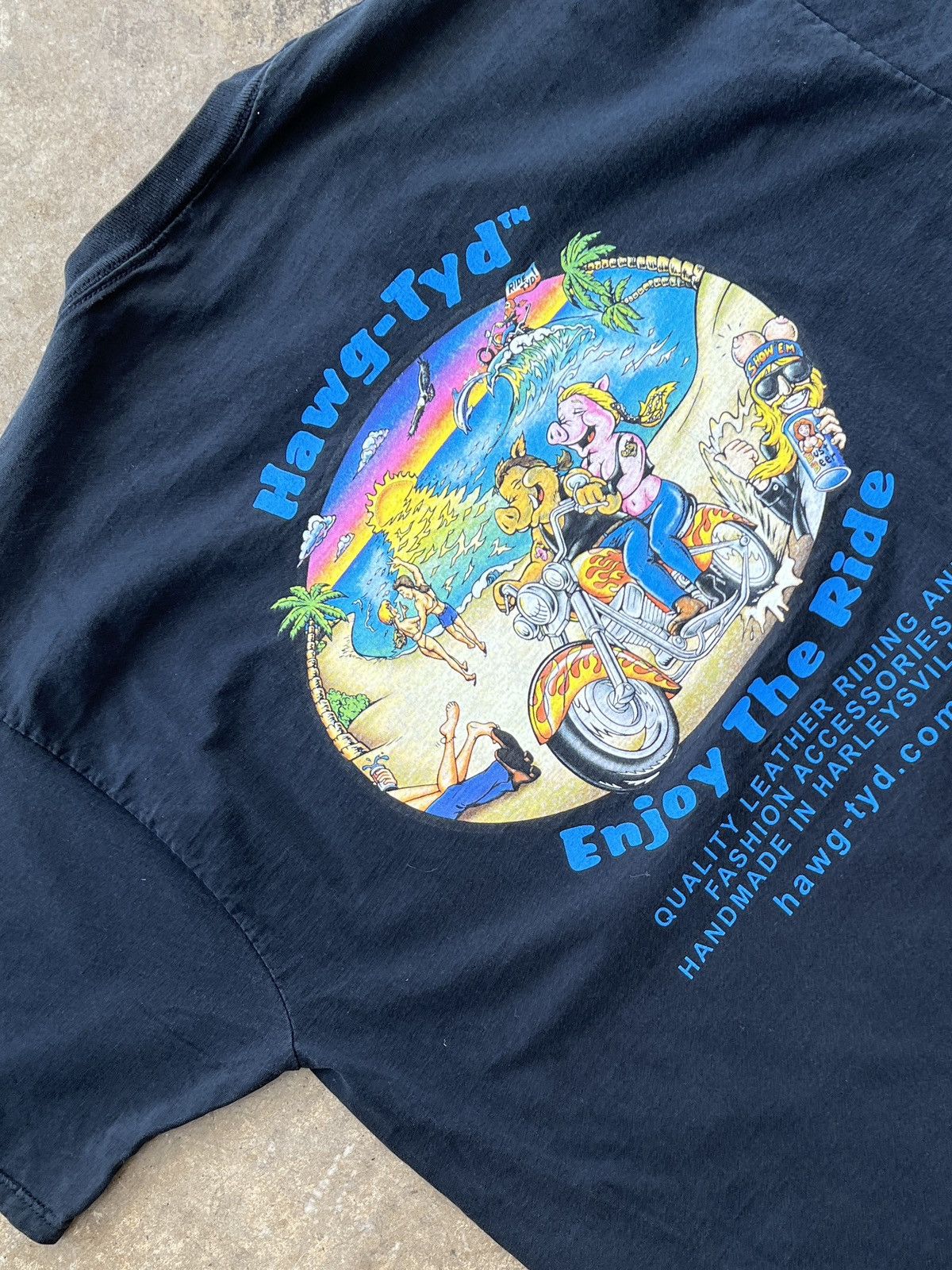 Harley Davidson Vintage 2000 Sturgis Enjoy the Ride Hawg Motorcycle Tee XL Size US XL / EU 56 / 4 - 1 Thumbnail