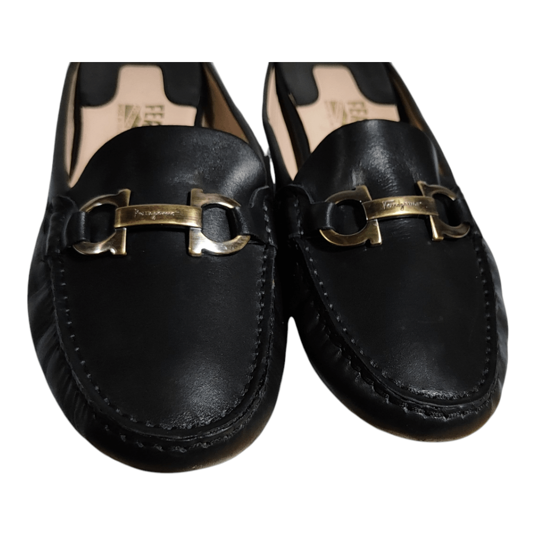 Salvatore Ferragamo Salvatore Ferragamo Leather Slip On Mules Women’s Size US 7 / IT 37 - 8 Thumbnail