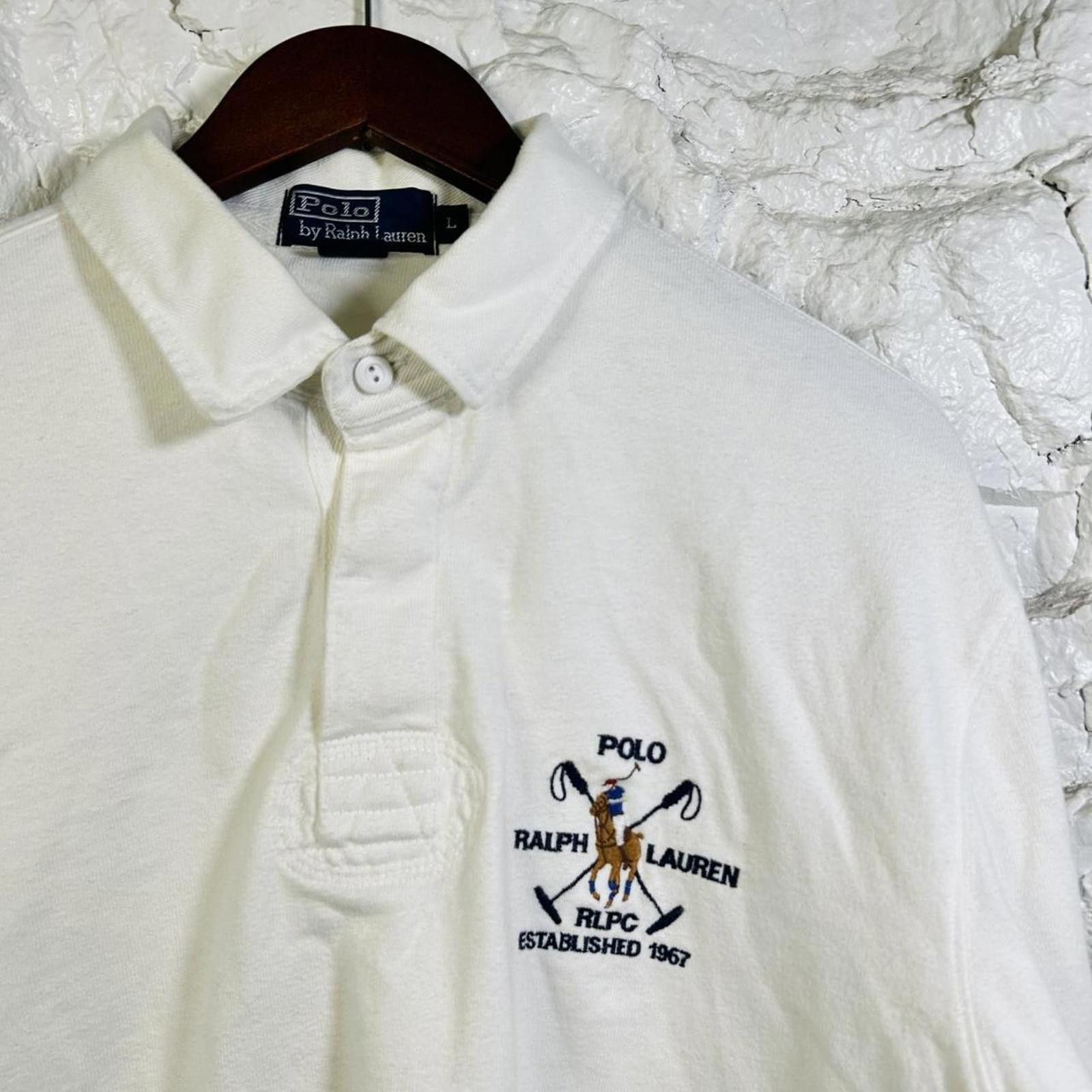 Polo Ralph Lauren Vintage Polo Ralph Lauren Rugby Long Sleeve Shirt Size Large Size US L / EU 52-54 / 3 - 1 Thumbnail
