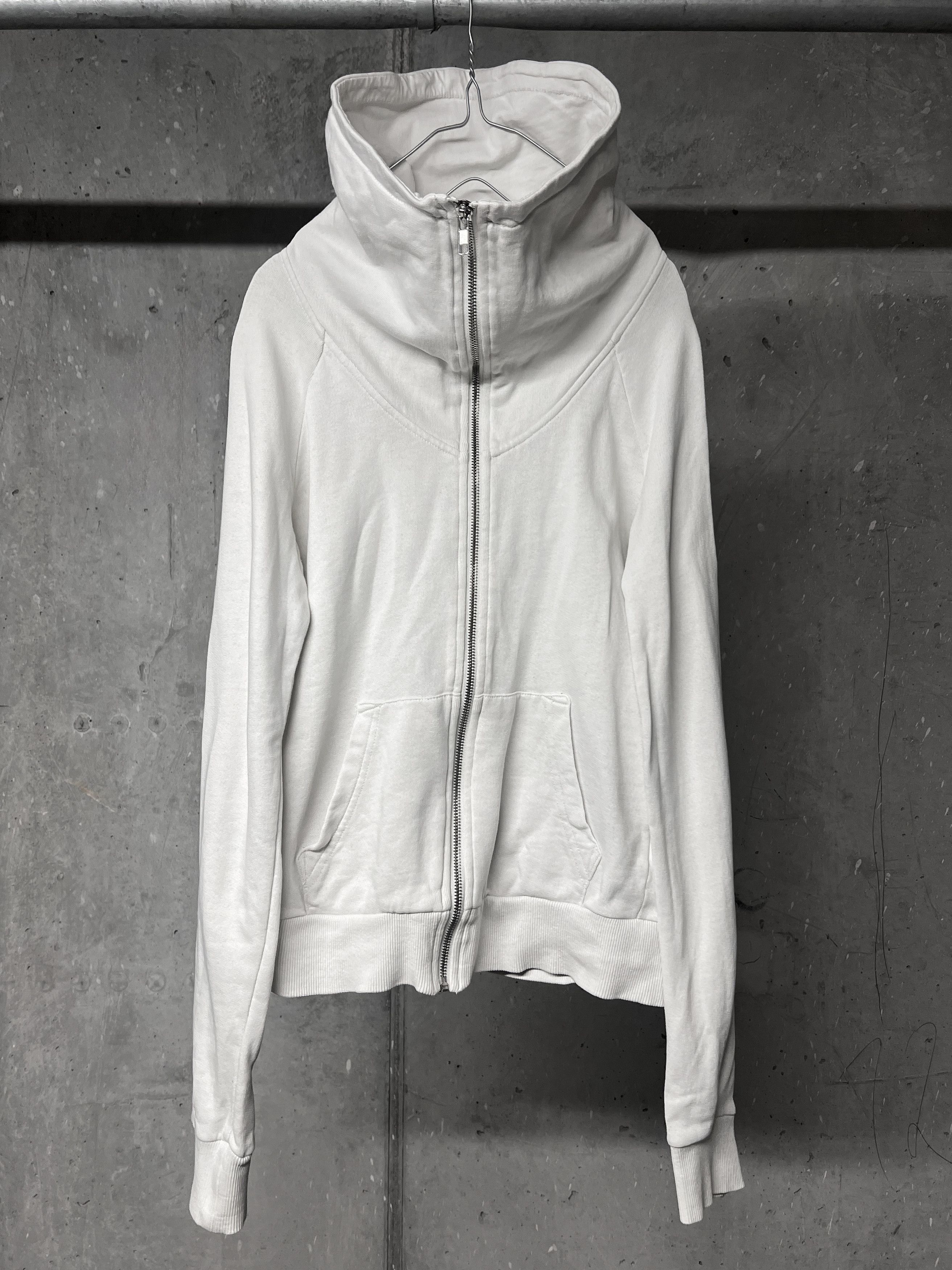 Japanese Brand Sculptural high-neck cowl zip unit bone white Size S / US 4 / IT 40 - 1 Thumbnail