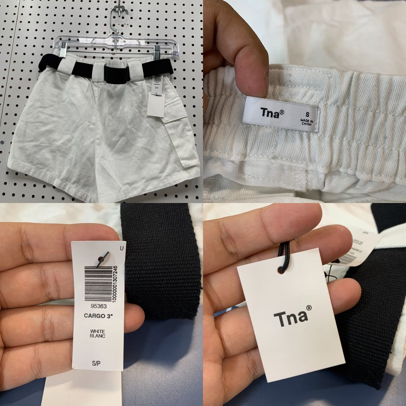 TNA TNA Cargo Shorts Womens Size Small White Belted 26x3 NWT Size 28" / US 6 / IT 42 - 8 Thumbnail