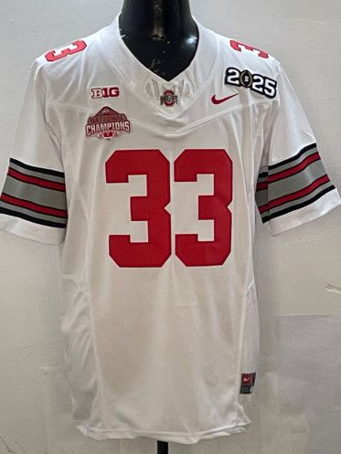 Other NCAA Buckeyes 33 Jack Sawyer White 2025 Champion Size S / US 4 / IT 40 - 4 Thumbnail