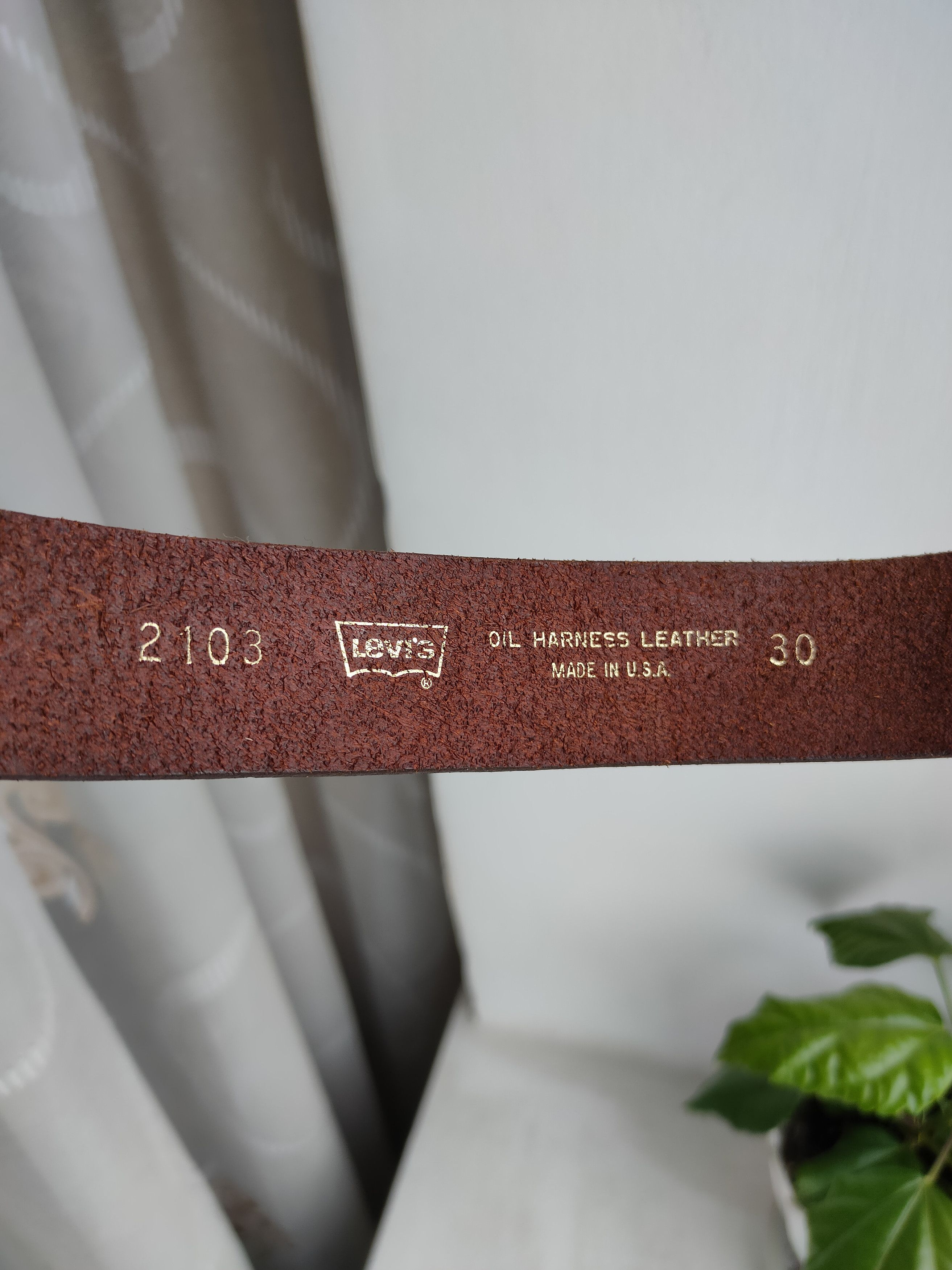 Levi's 🔥Levis USA Vintage Leather Belt Buckle Levis Leather Size ONE SIZE - 3 Thumbnail