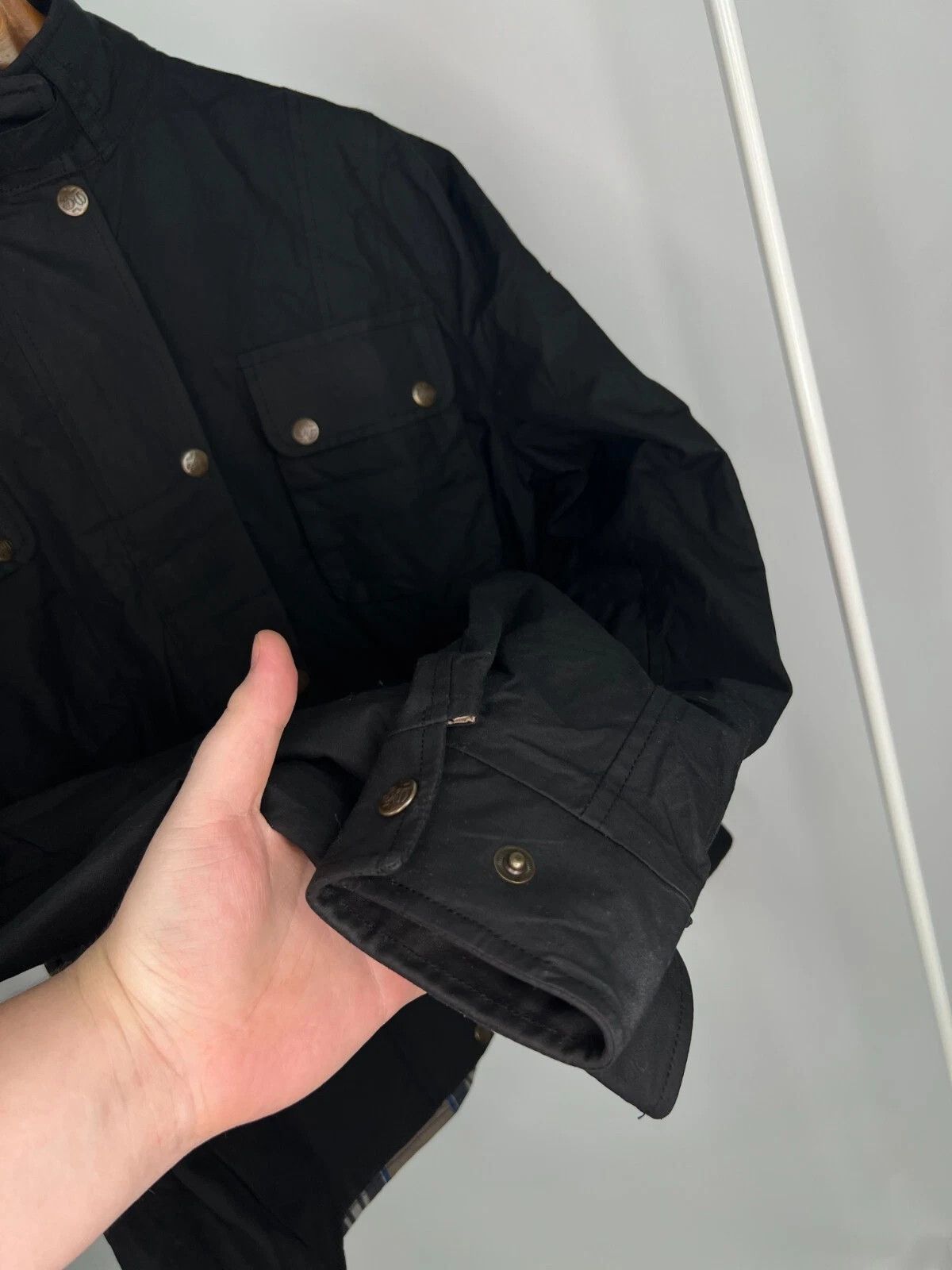 Other Burke & Wills Australia Biker Waxed Oil Belted Jacket Size XXL / US 16-18 / IT 52-54 - 10 Thumbnail