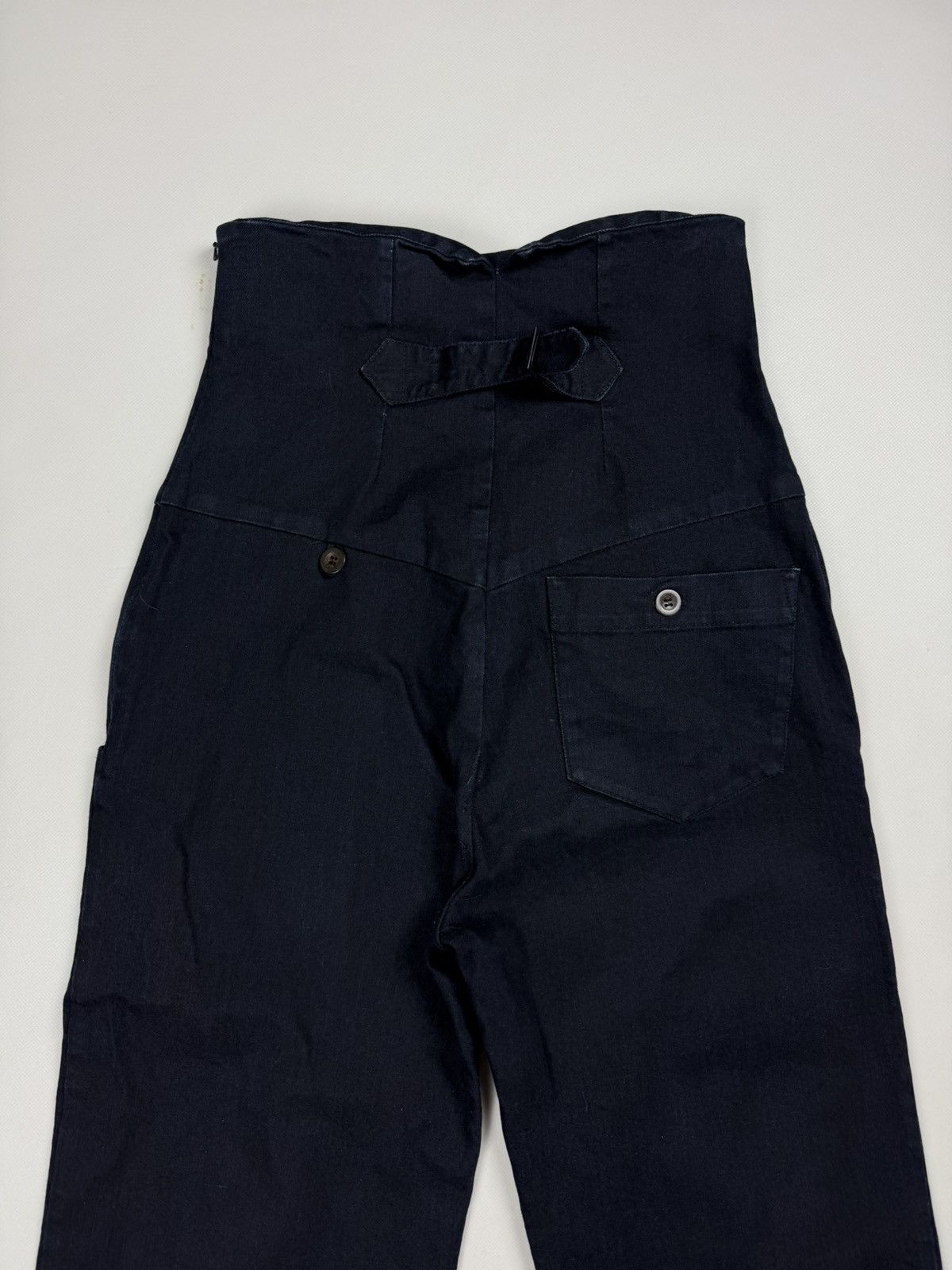 Other Burfitt Avant-Garde High Waist Buckle Back Cropped Jeans Size 30" / US 8 / IT 44 - 22 Thumbnail