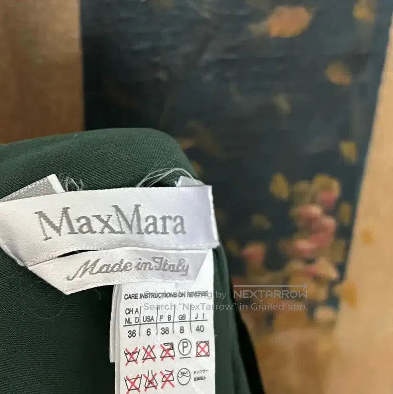 Max Mara MaxMara Green Silk Midi Skirt . Size 23" - 5 Thumbnail