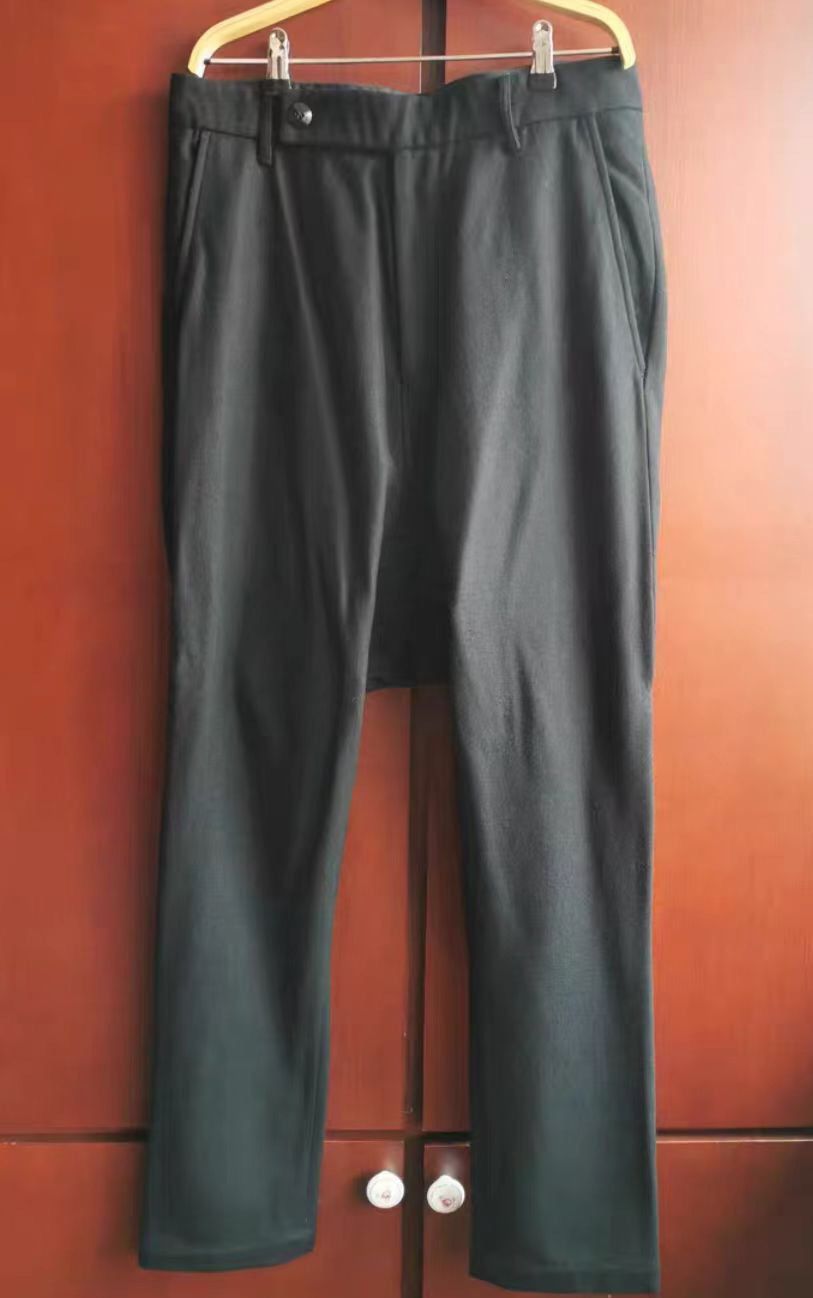 image of Rick Owens Main Line Wool Pants in Black, Men's (Size 38)