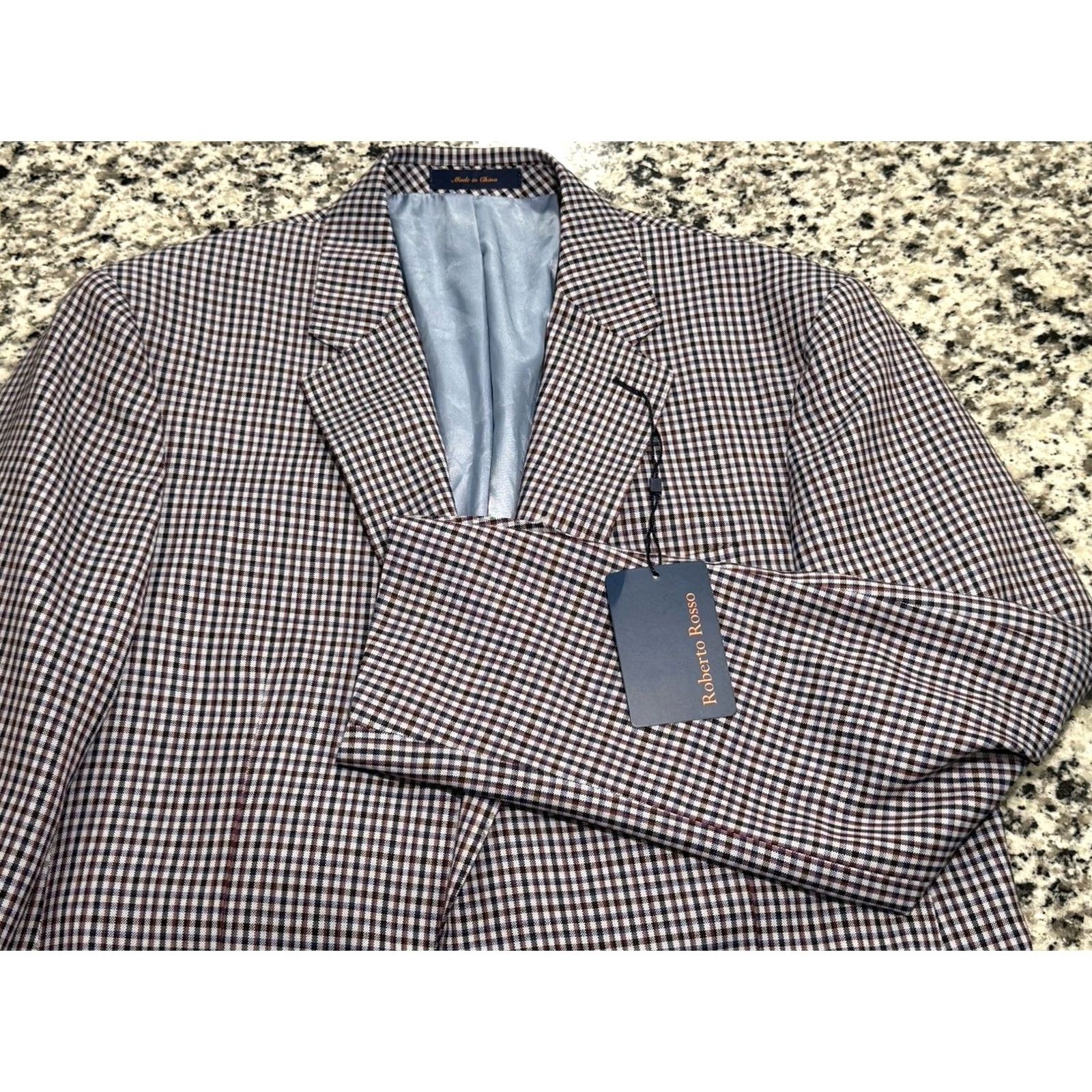 Vintage VINTAGE NWT Roberto Rosso Modena Sport Coat Mens 42L Plaid Wool Blend Lanificio Jacket Size US XS / EU 42 / 0 - 2 Thumbnail
