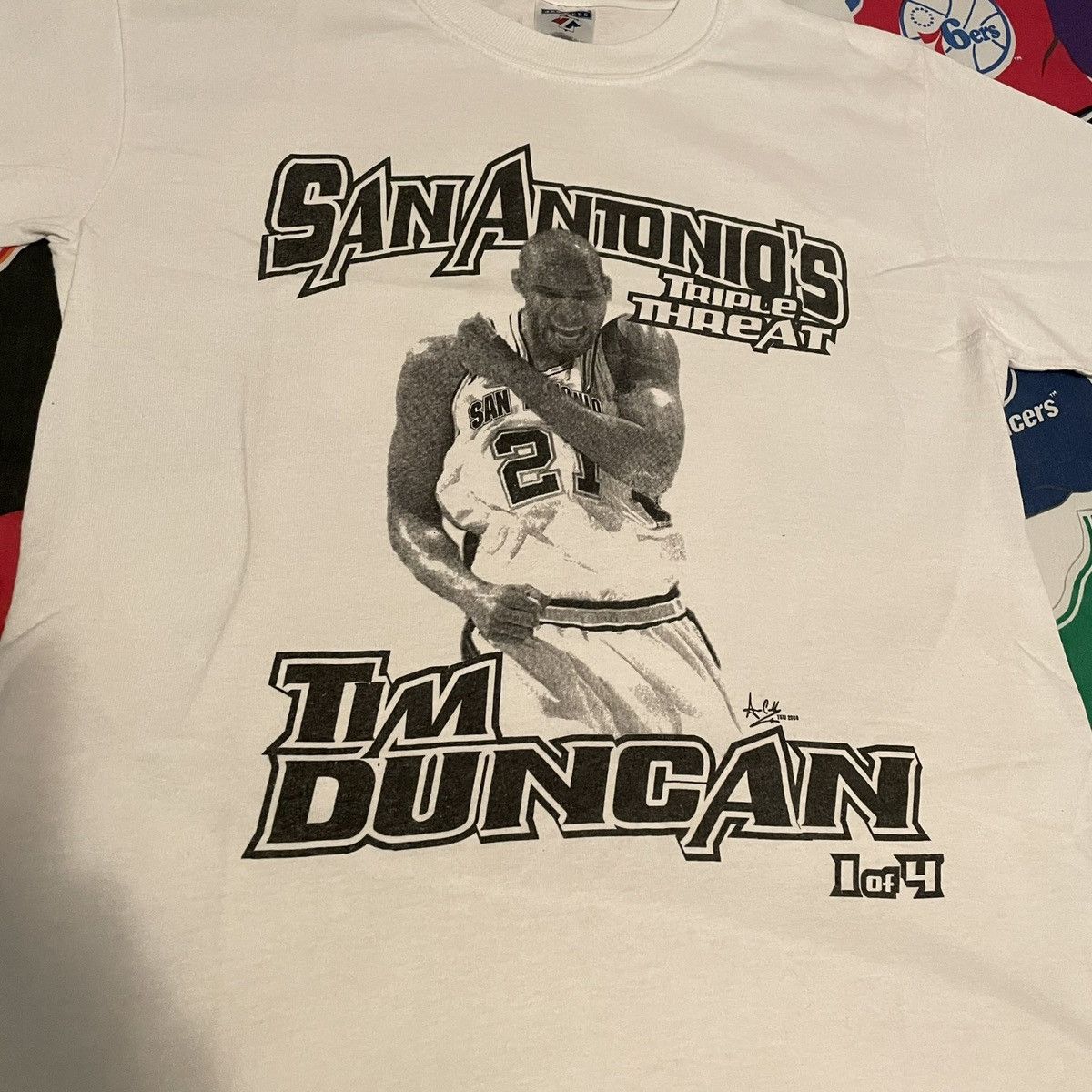 NBA × Vintage Vintage 2006 NBA Tim Duncan San Antonio Spurs Basketball Tee Size US S / EU 44-46 / 1 - 3 Thumbnail