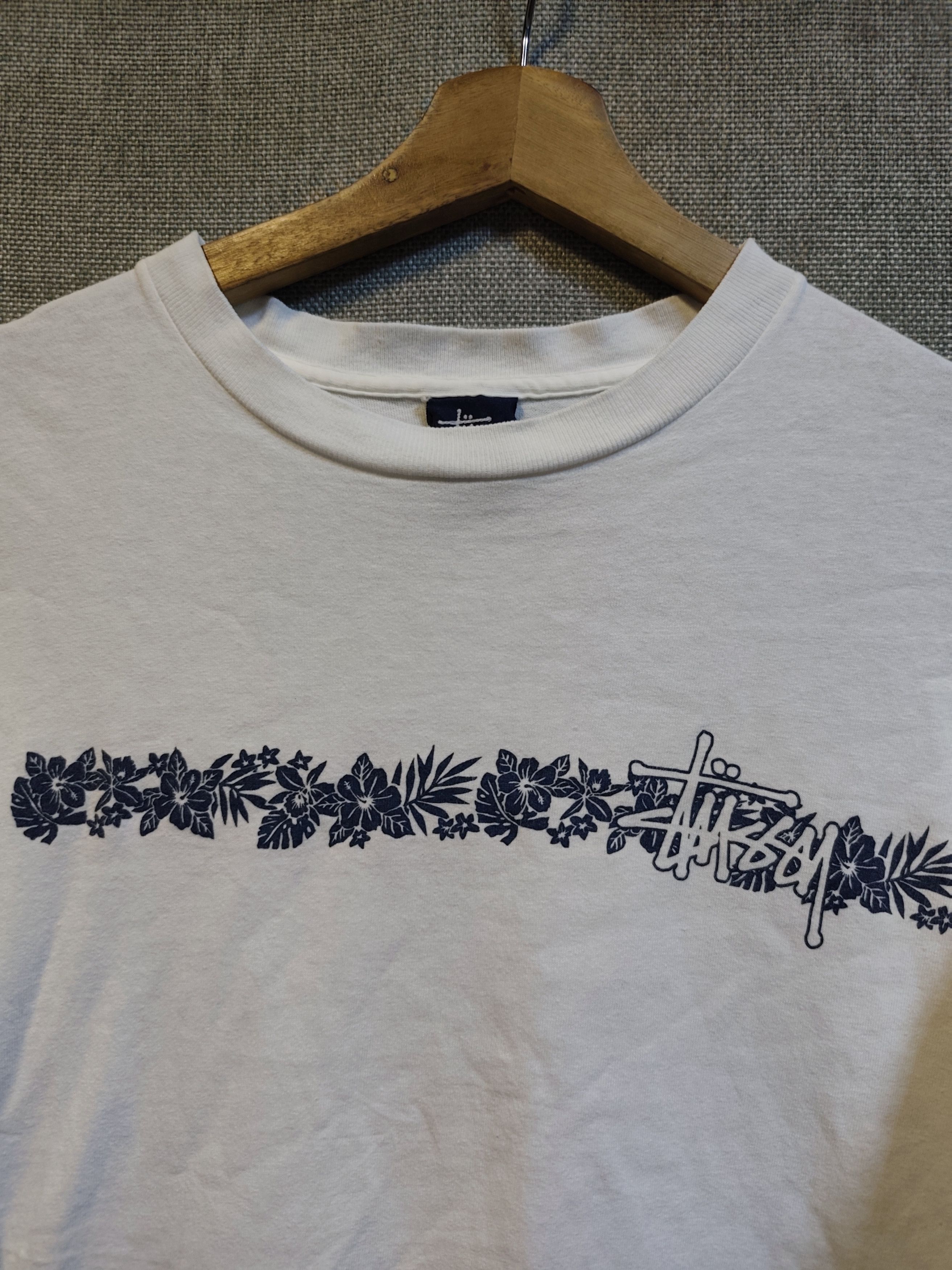 Stussy Vintage 90s Stussy Floral Logo T-Shirt Single Stitch Size US M / EU 48-50 / 2 - 6 Thumbnail