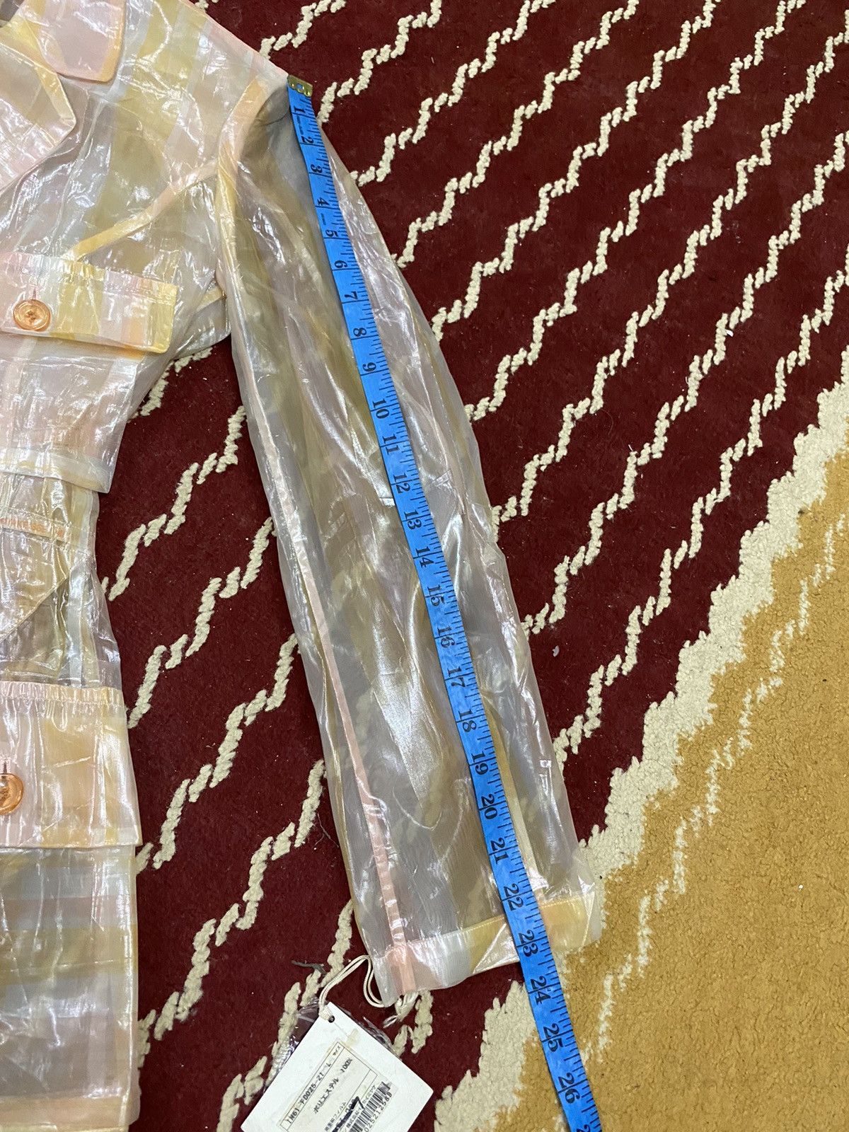 Vintage VINTAGE SS96 ISSEY MIYAKE PLASTIC TRANSPARENT PLAID SHEER Size L / US 10 / IT 46 - 15 Thumbnail