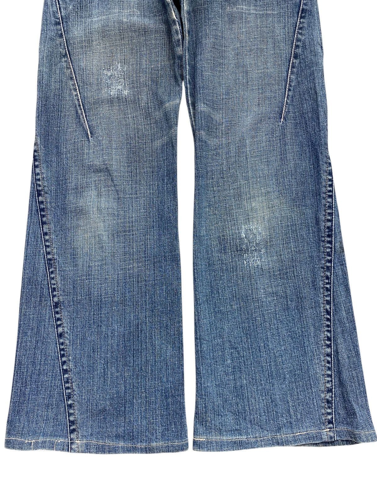 Japanese Brand Vintage Camel Road Blue Wash Style Flare Twist Jeans Size US 30 / EU 46 - 5 Thumbnail