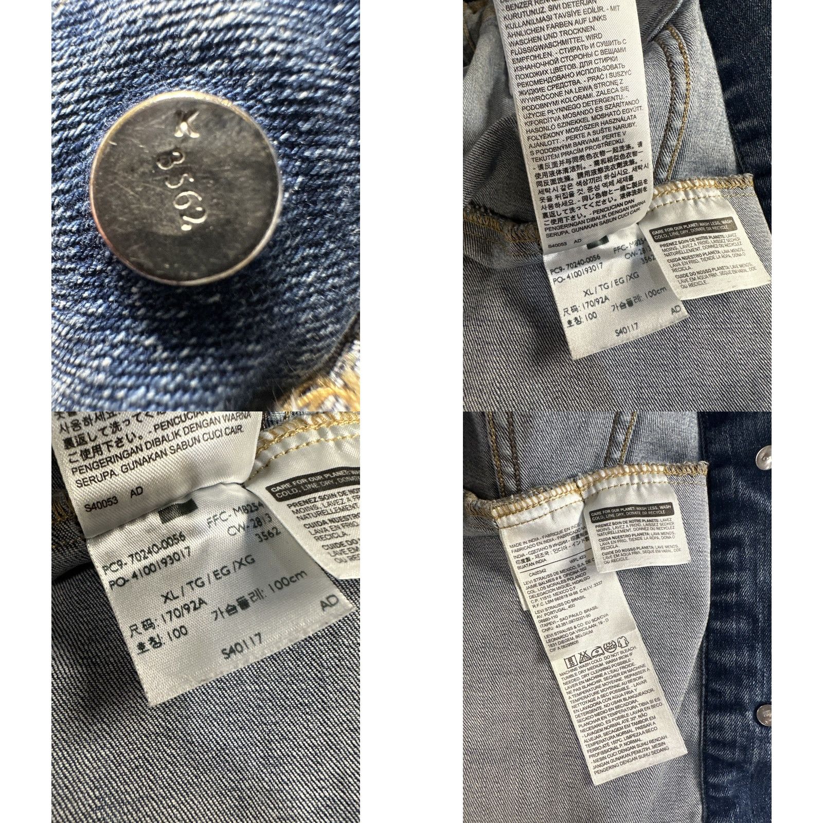 Levi's Levi’s Trucker Jacket Womens XL Blue Denim Button Front Classic Fit Size XL / US 12-14 / IT 48-50 - 9 Thumbnail