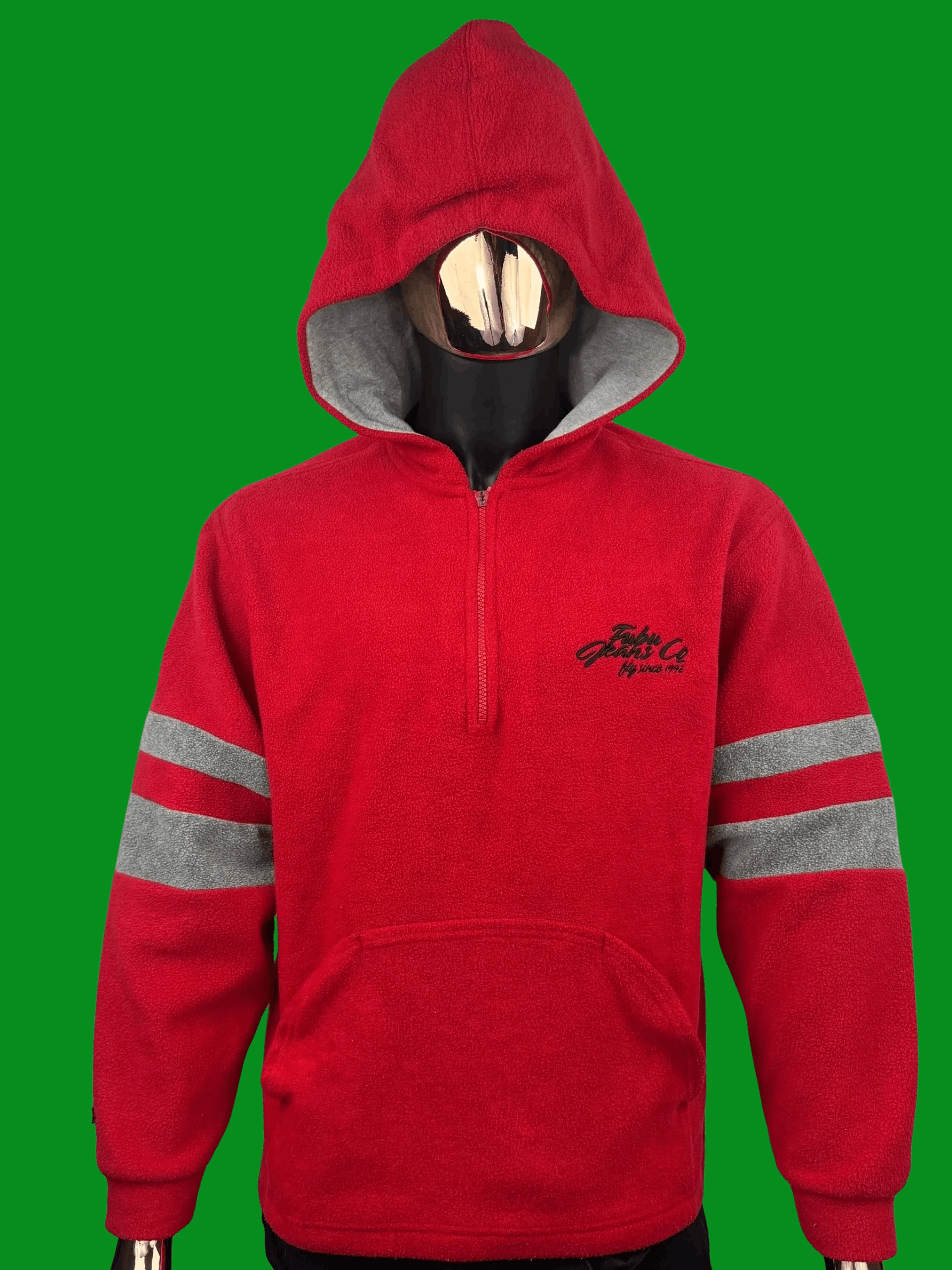 Fubu VTG FUBU 90s Quarter-Zip Hoodie – Band Striped Retro Style Size US M / EU 48-50 / 2 - 3 Thumbnail