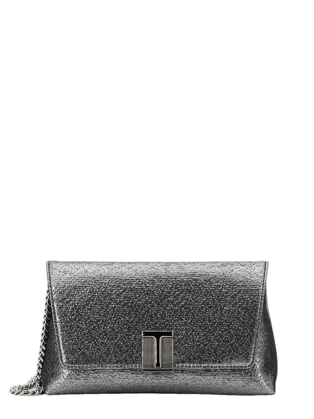 Tom Ford TOM FORD Silver Leather Shoulder Bag New Size ONE SIZE - 1 Thumbnail