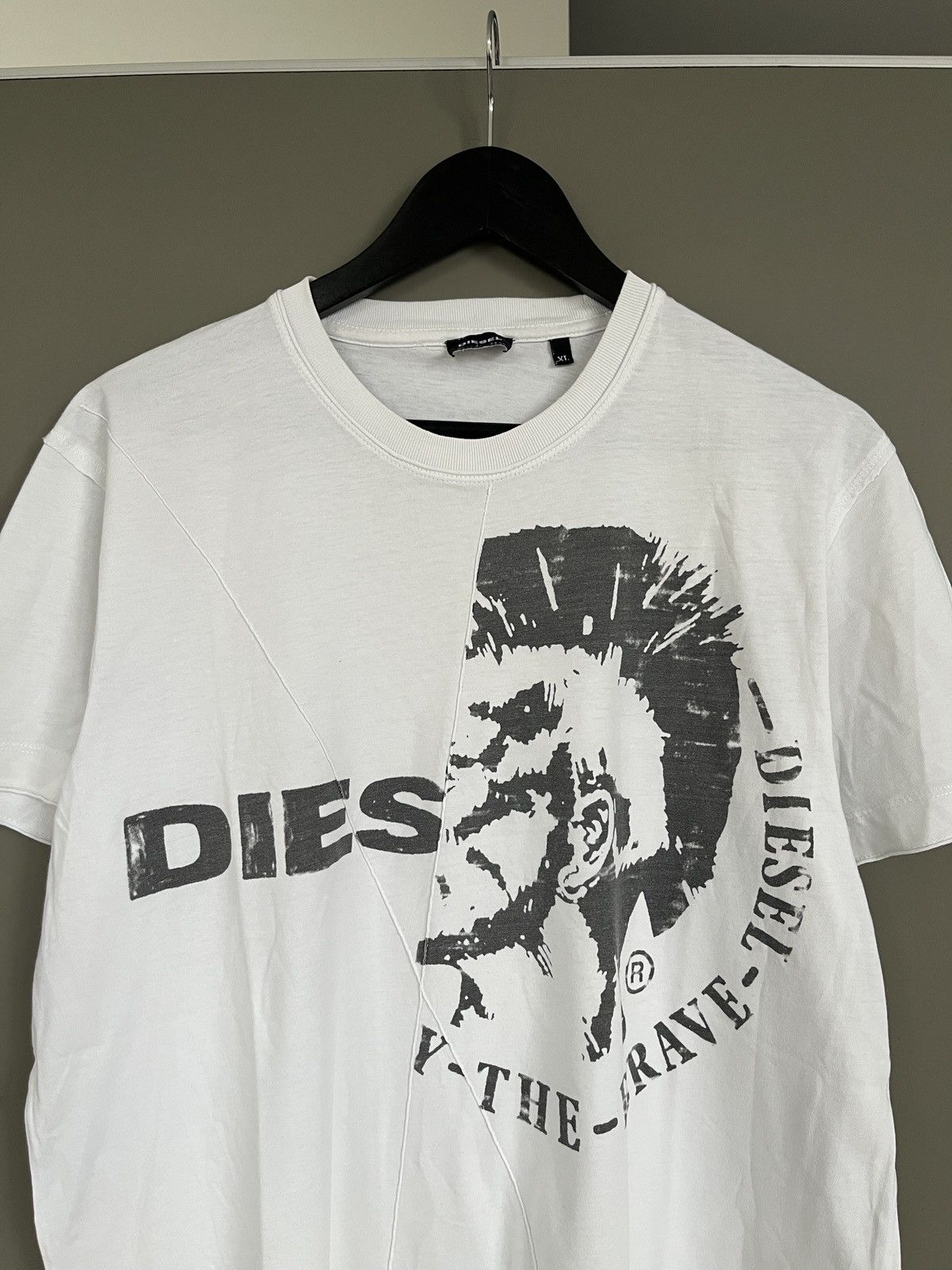 Diesel Diesel Mohawk Punk Logo T-shirt Size US XL / EU 56 / 4 - 2 Thumbnail