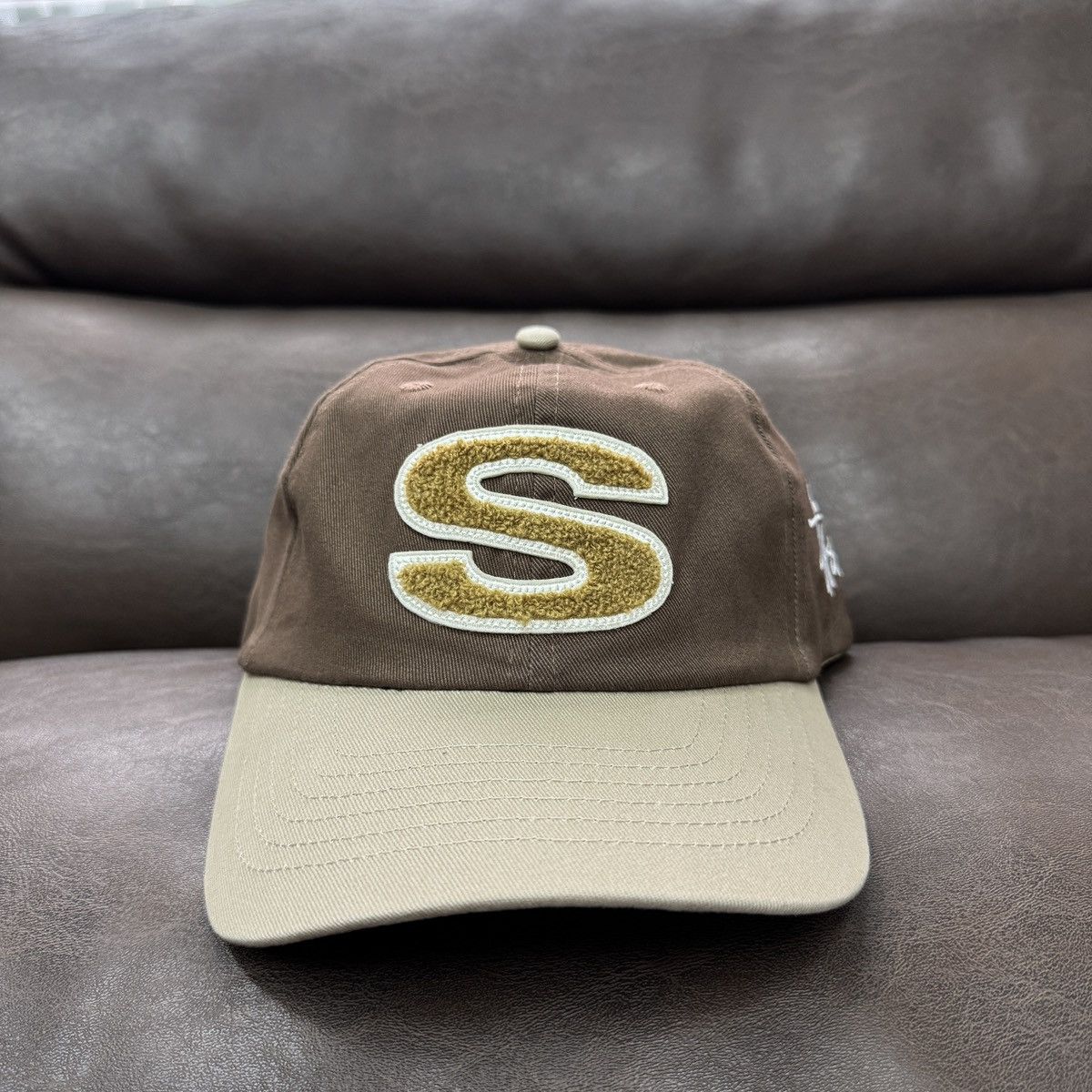 Stussy STUSSY S CHENILLE LOW PRO CAP - BROWN Size ONE SIZE - 2 Thumbnail