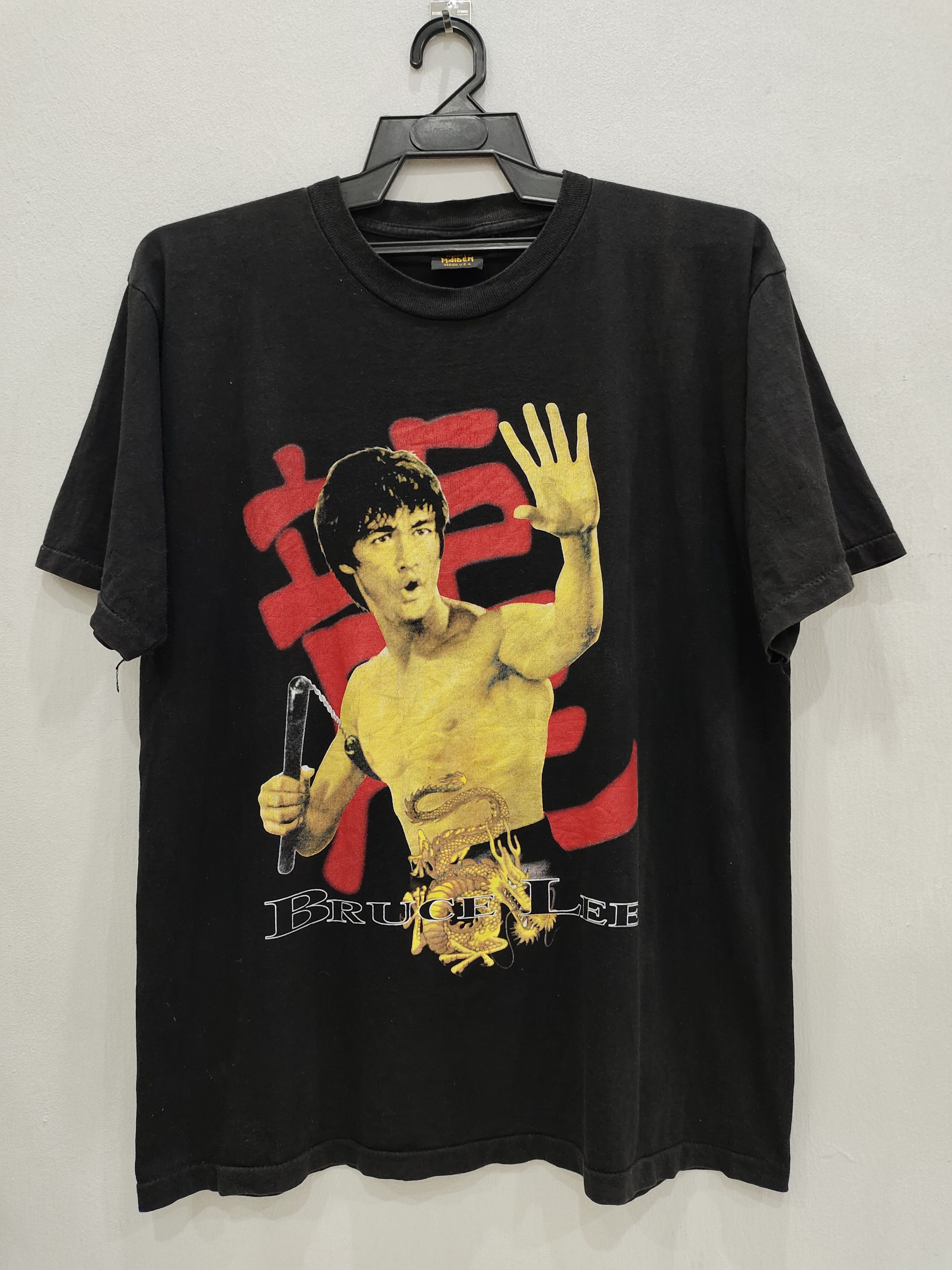 Iron Maiden × Vintage Vintage Rare 90s Bruce Lee Iron Maiden Tag Tee Size US L / EU 52-54 / 3 - 1 Thumbnail