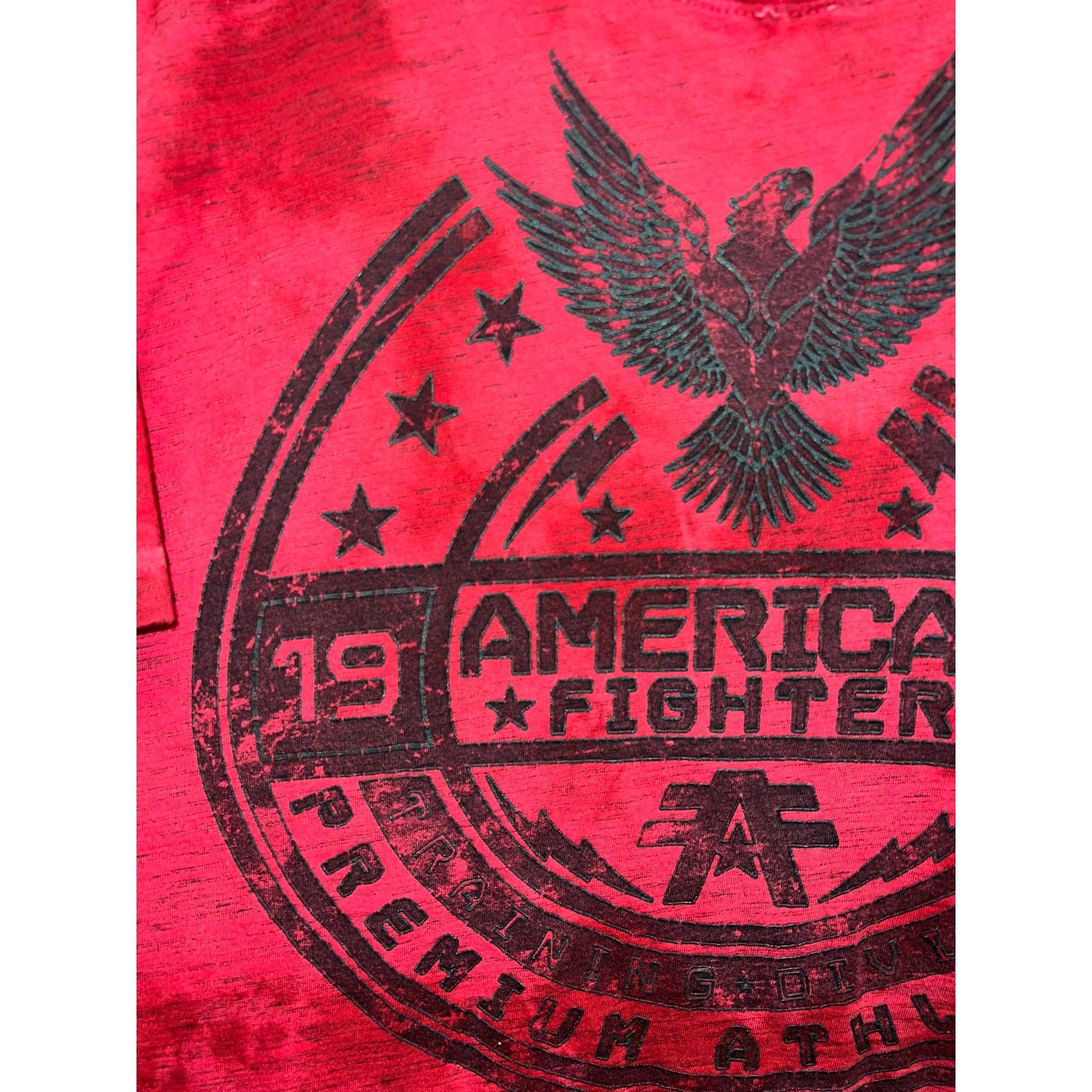 American Apparel American Fighter Shirt Freemont Red Graphic XL Y2K 2000s Size US XL / EU 56 / 4 - 3 Thumbnail
