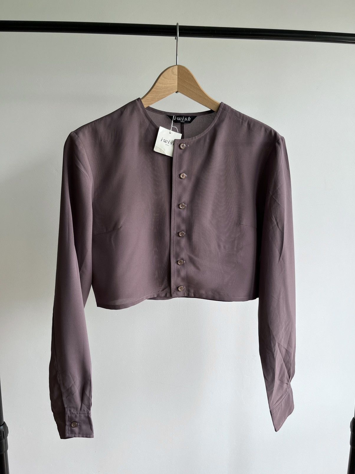 90s Yohji Yamamoto IWish by Y's Bis cropped button up shirt