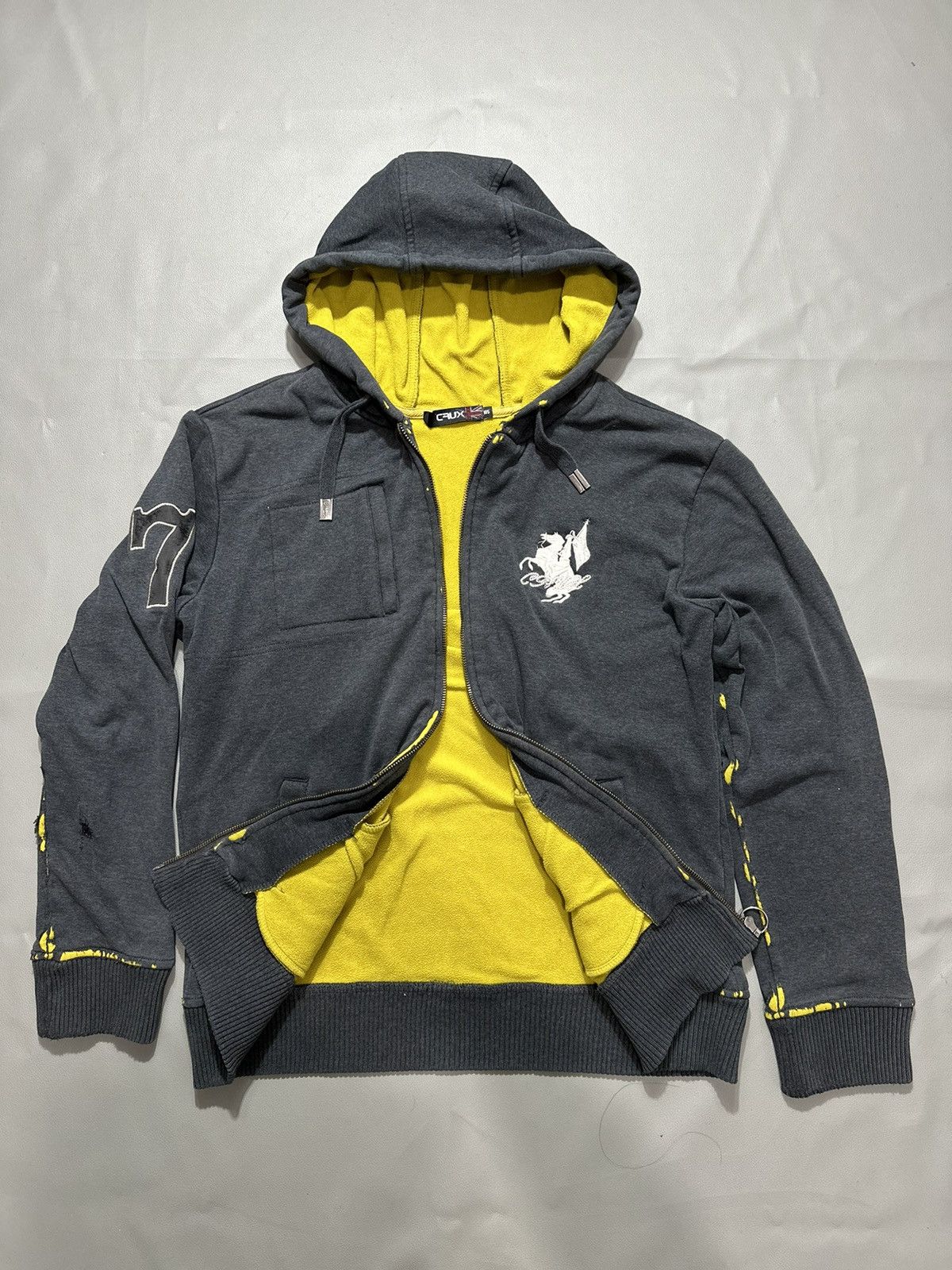 Beauty Beast DISTRESSED ZIP HOODIE NUMBER 7 BALENCIAGA RAF SIMONS STYLE Size US M / EU 48-50 / 2 - 2 Thumbnail