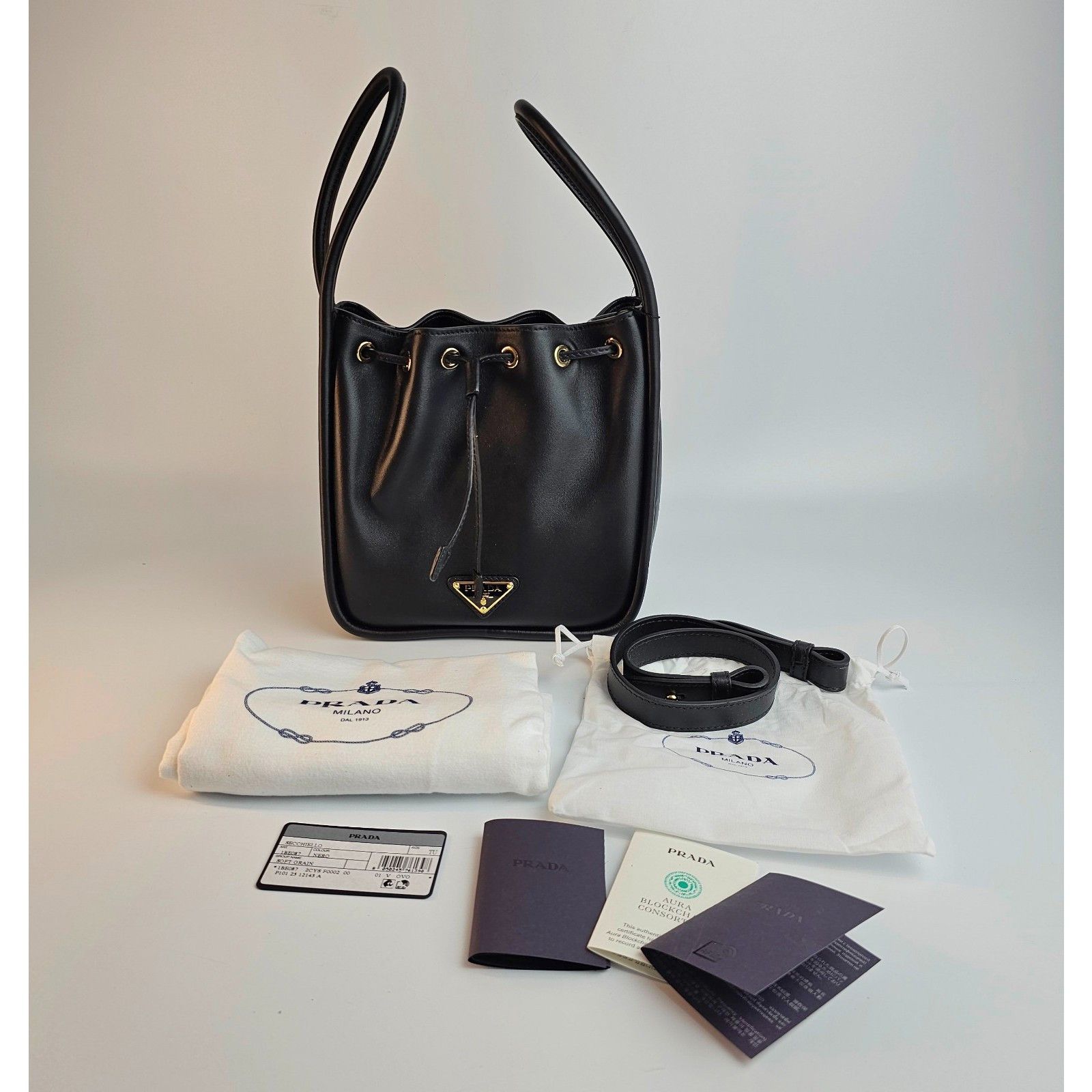 Prada PRADA Darling Mini $2850 Black Leather Bucket Bag New & Auth Size ONE SIZE - 1 Thumbnail