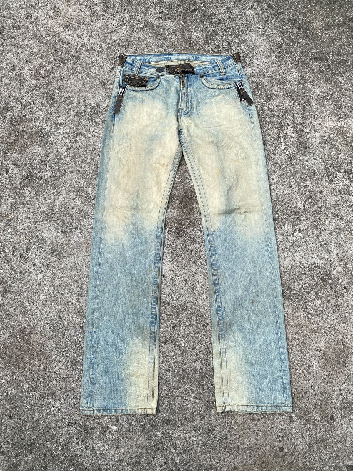 Army Of Me × Japanese Brand Army Of No Distressed Rusty Faded Blue Jeans Size US 31 - 1 Thumbnail