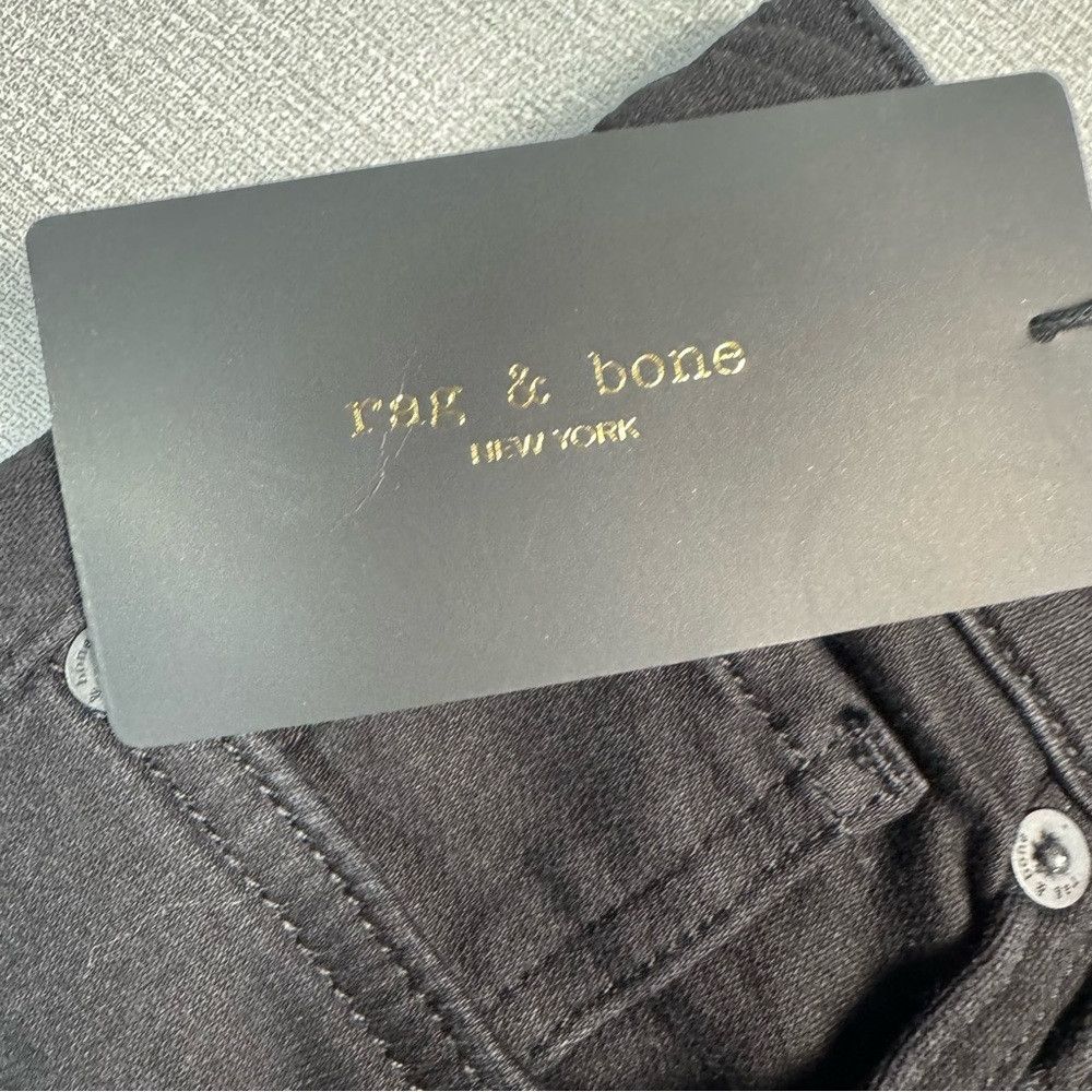 Rag & Bone NWT New $248 Rag & Bone Annie Wide Leg Black Jeans Size 23 Size 23" - 5 Thumbnail