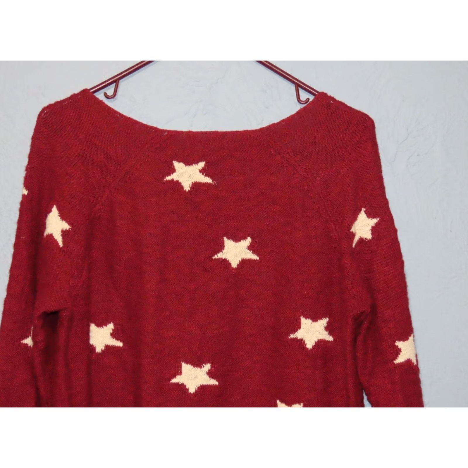 Lucky Brand Lucky Brand Sweater Shirt Women M Red Star Print Knit Pullover 3/4 Sleeve Casual Winter Fall Spring Womens Size M / US 6-8 / IT 42-44 - 8 Thumbnail