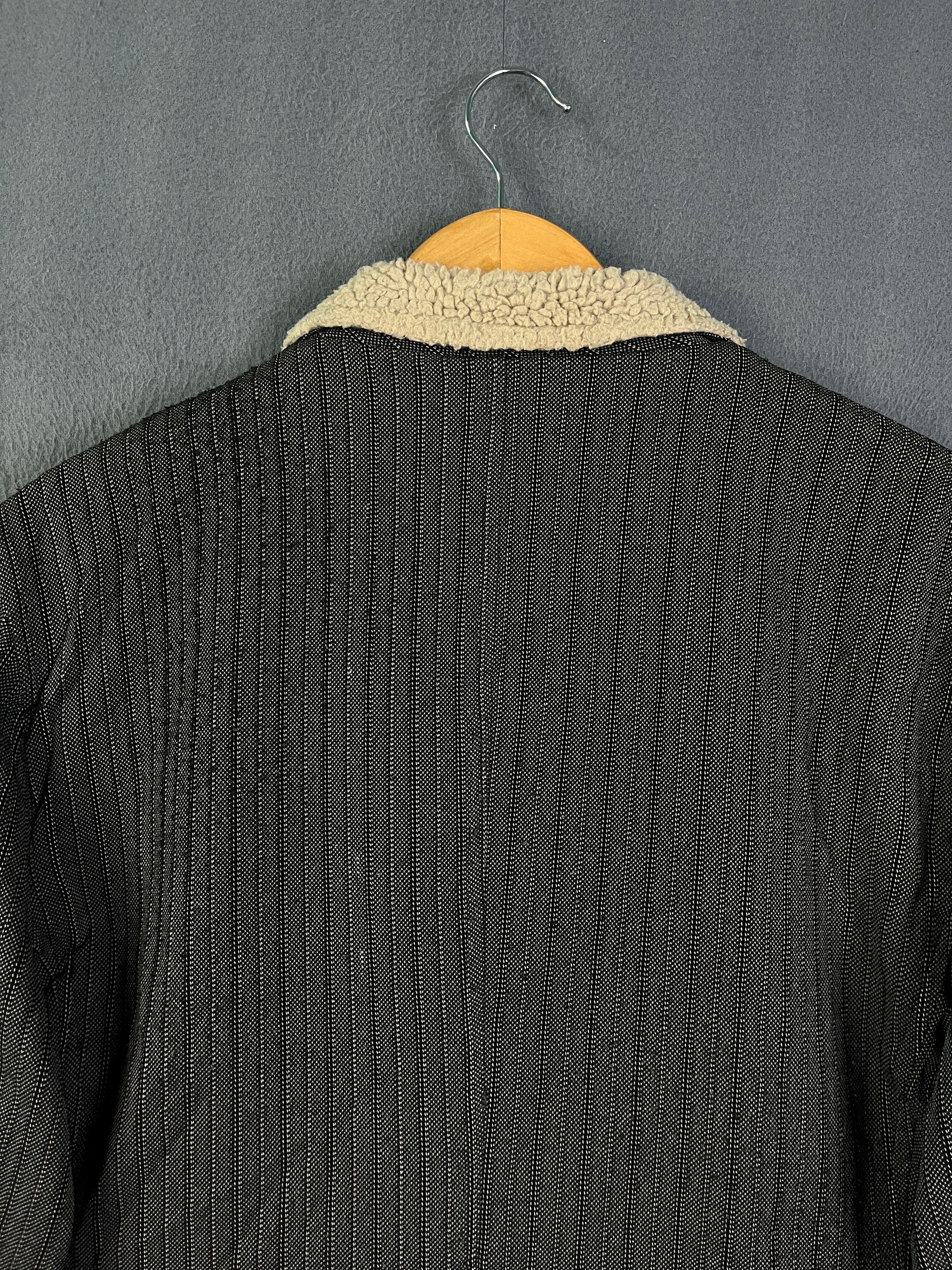 Comme des Garcons Homme CDG Homme AW2005 Sherpa Deep Pile Pinstripes Jacket Size US L / EU 52-54 / 3 - 9 Thumbnail