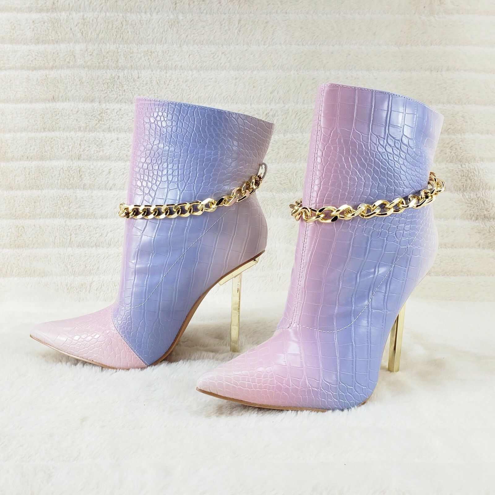 Other Roxy Pink Lilac Pointy Toe Slim Stiletto Heel Sexy Ankle Boo Size US 8.5 / IT 38.5 - 4 Thumbnail