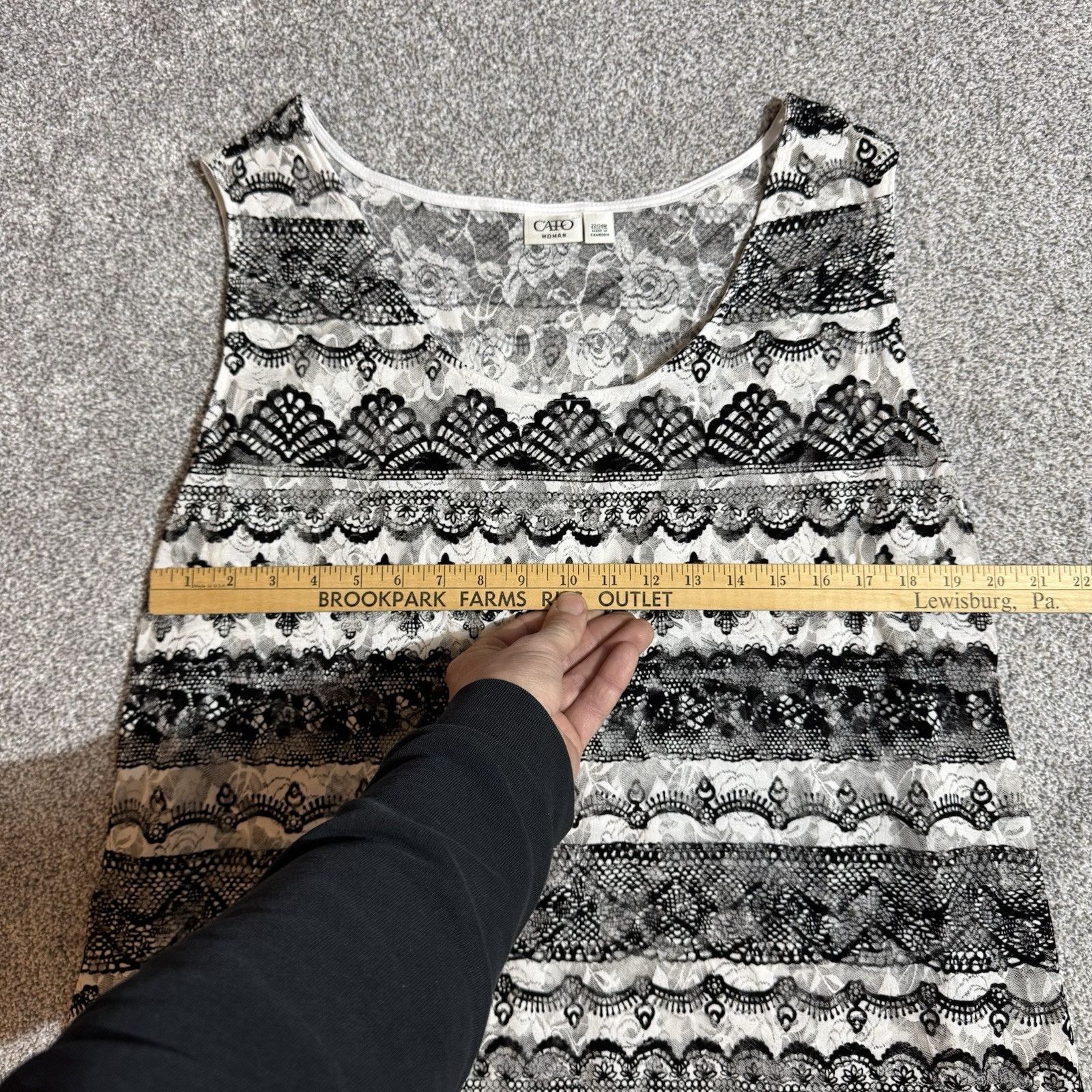 Other Cato Tank Top Womens 22/24 Plus Sheer Lace Boho Romantic Size 3XL / US 20-22 - 3 Thumbnail
