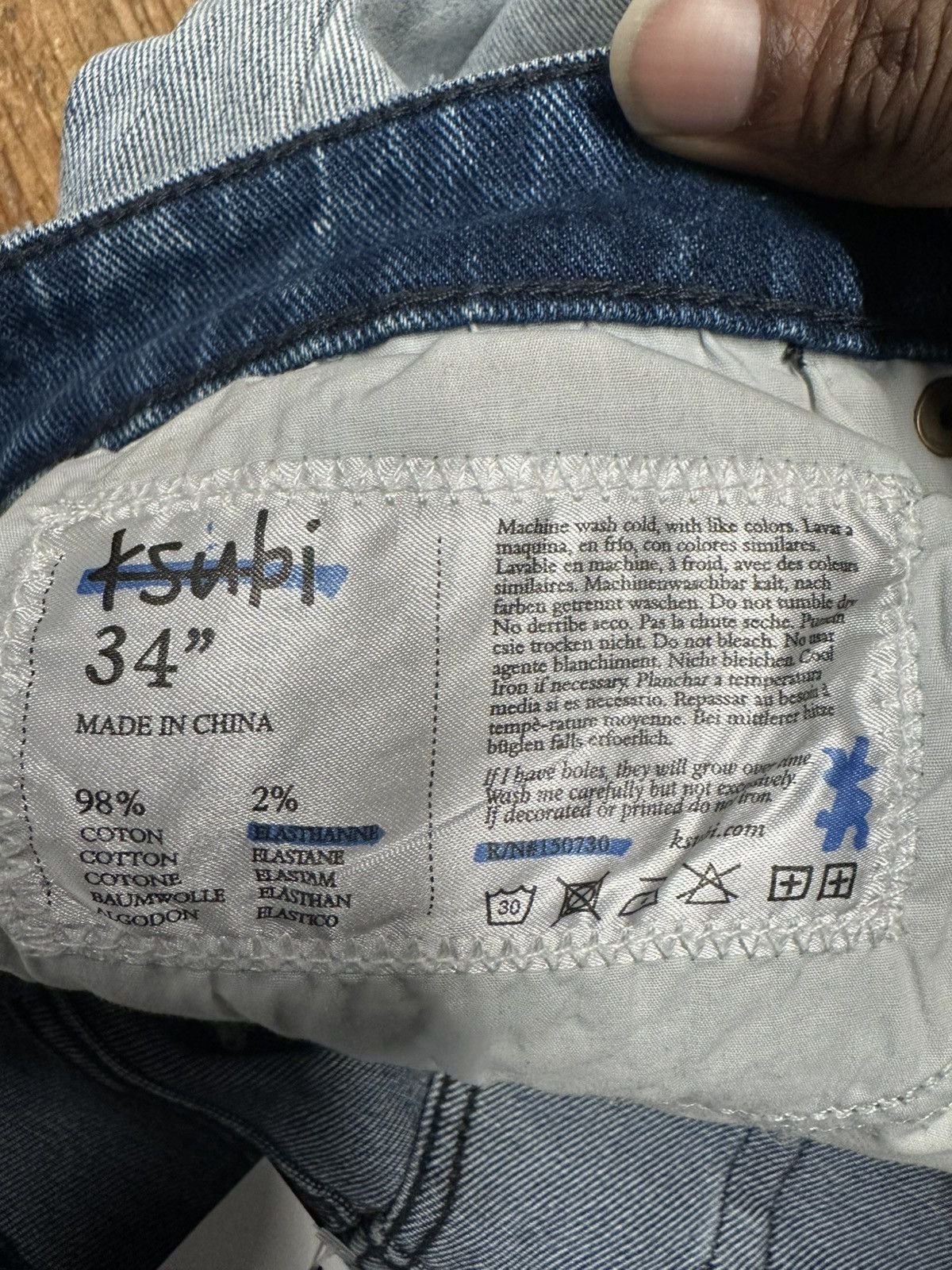 Ksubi Ksubi Knee Distress Blue Denim Jeans Size 34 Size US 34 / EU 50 - 5 Thumbnail