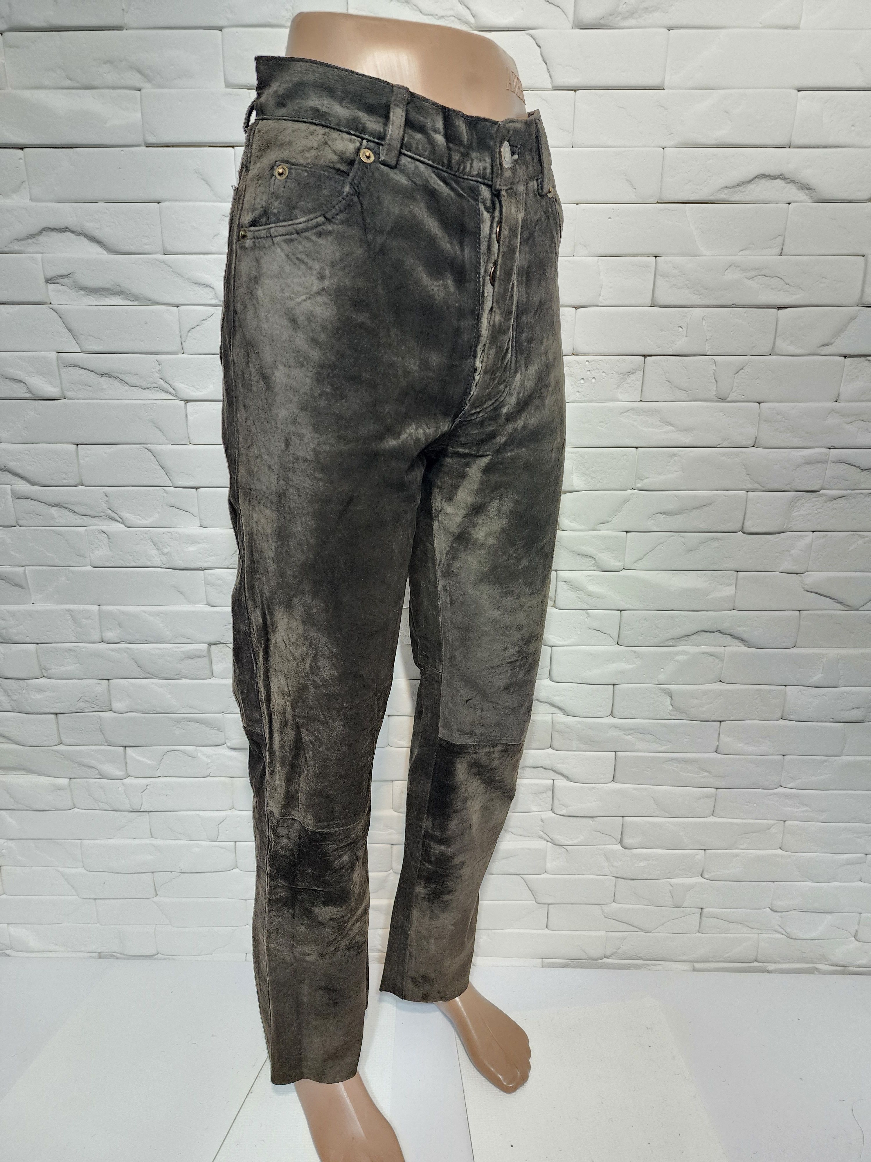 Genuine Leather Men's brown leather pants. Size US 26 / EU 42 - 3 Thumbnail