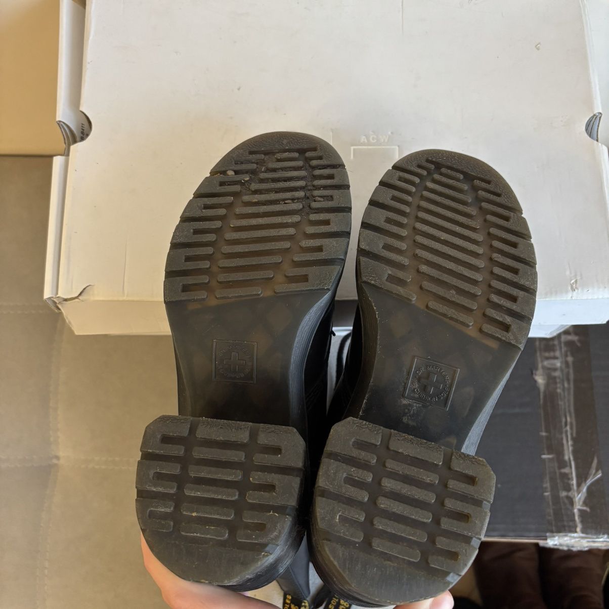 Dr. Martens Dr. Martens Bratz Black Chesney Leather Flared Heel Boots Size US 10.5 / IT 40.5 - 6 Thumbnail