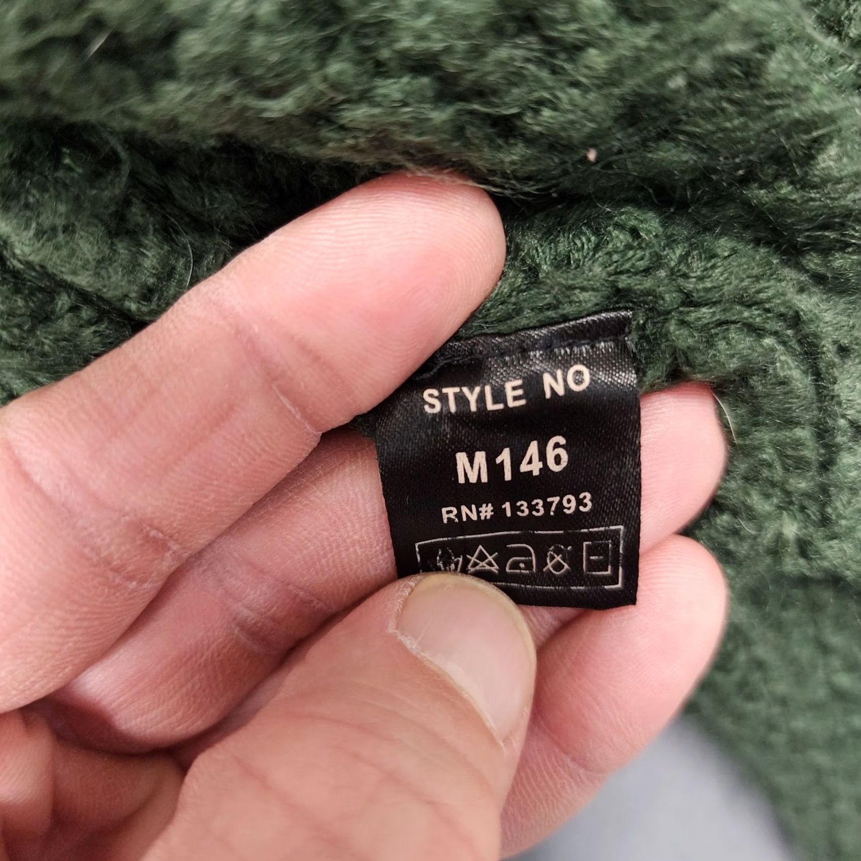 Vintage POL Sweater Womens XL Green Open Front Cardigan Knit Shawl Collar Size XL / US 12-14 / IT 48-50 - 7 Thumbnail