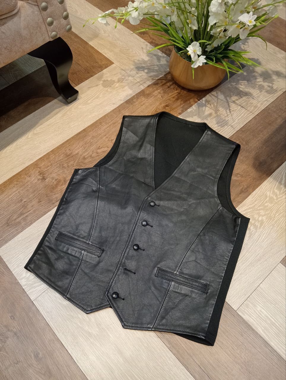 Leather JAPANESE COWHIDE LEATHER VEST JACKET Size US S / EU 44-46 / 1 - 2 Thumbnail