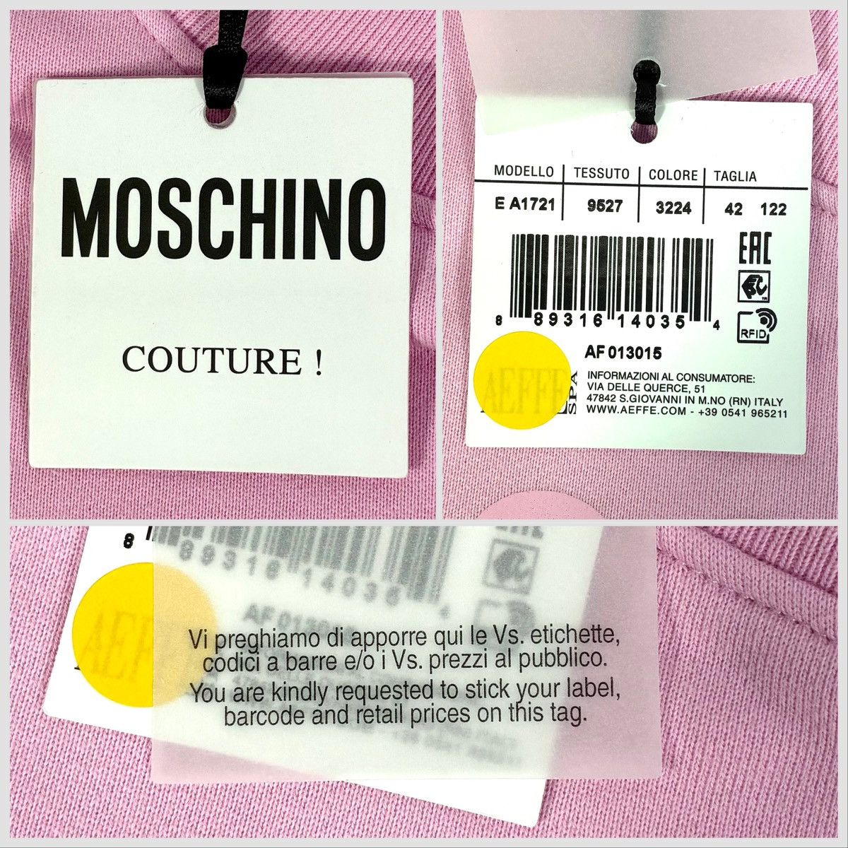 Moschino Moschino Couture Logo Double Question Mark Sweatshirt Pink 8 Size M / US 6-8 / IT 42-44 - 3 Thumbnail