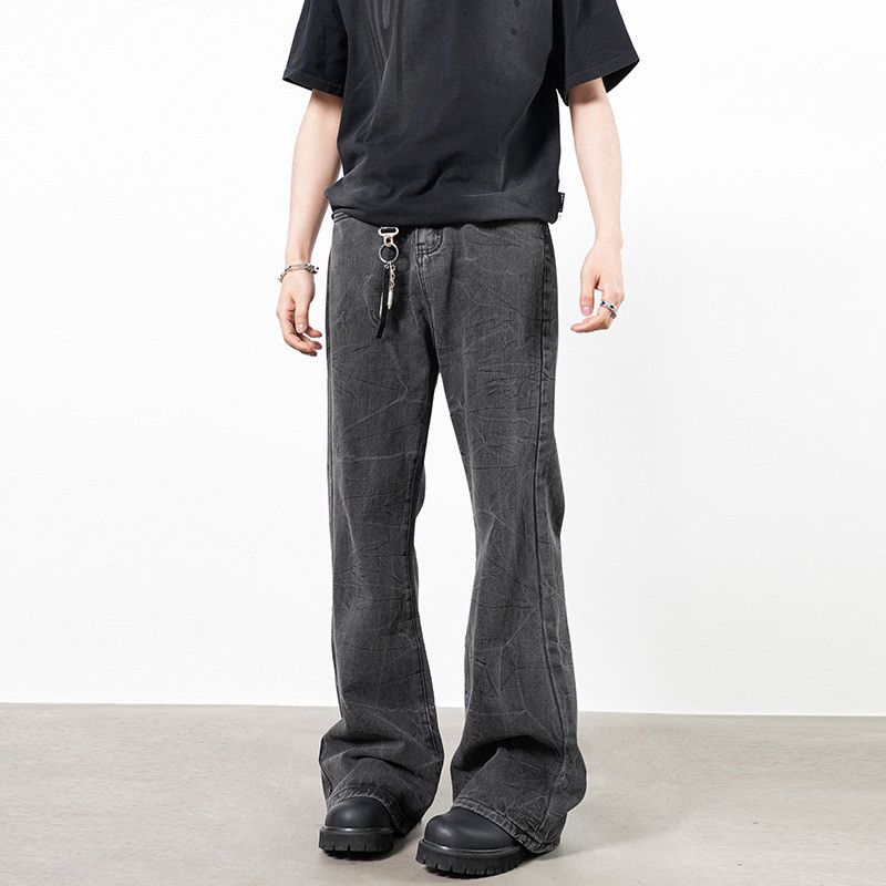 Japanese Brand Retro loose wide leg casual micro flared jeans Size US 32 / EU 48 - 2 Thumbnail