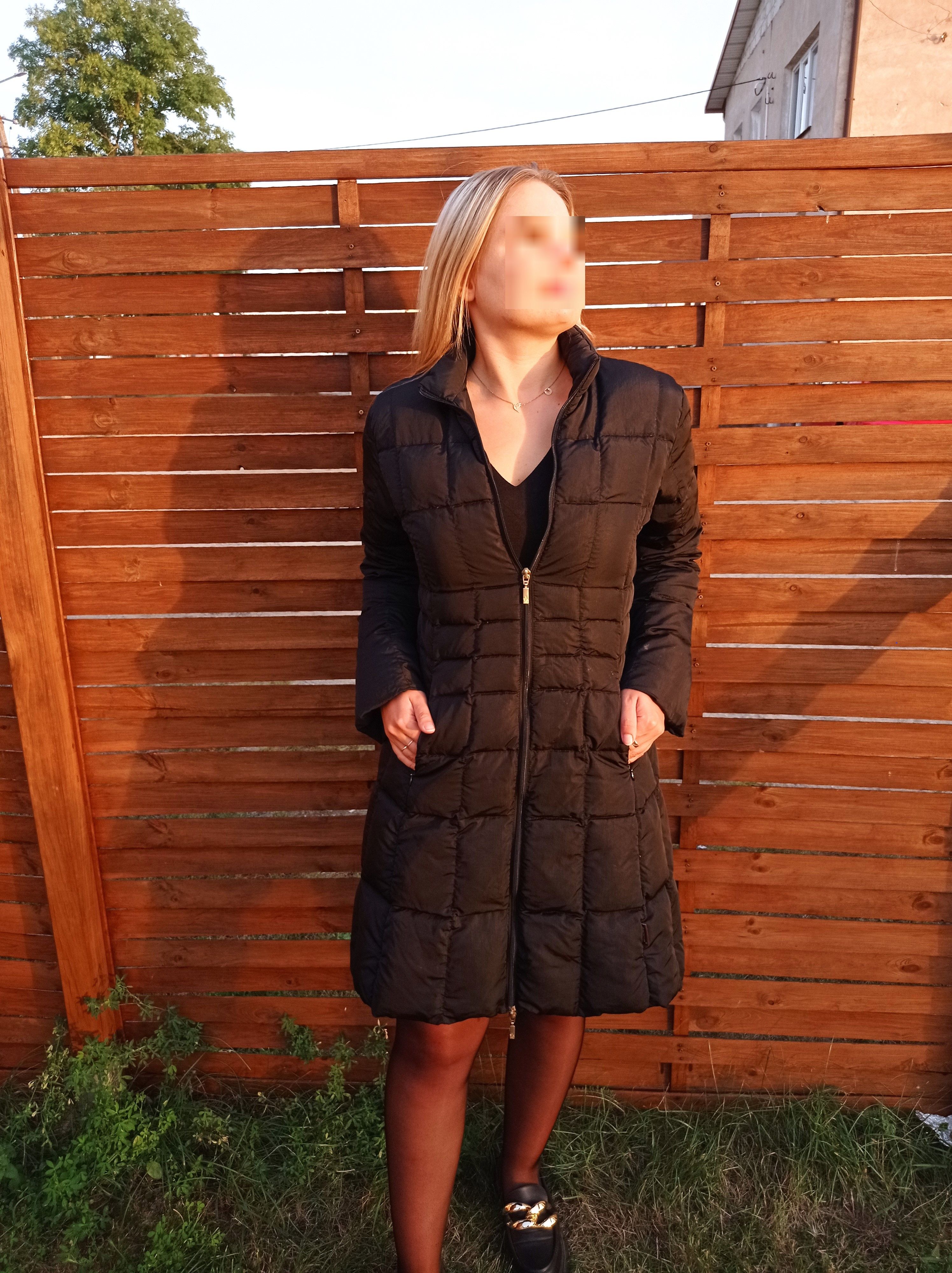 image of Moncler Classic Long Black Down Jacket Puffer, Women's (Size Large)