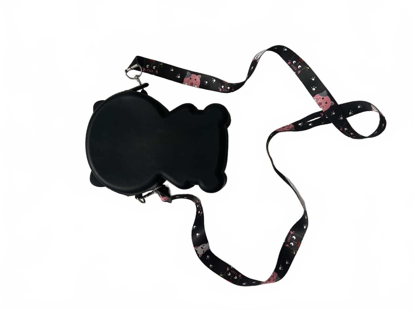 Designer Cute Black Cat Crossbody Bag with Bow - Perfect 4 Cat Lovers Size ONE SIZE - 3 Thumbnail