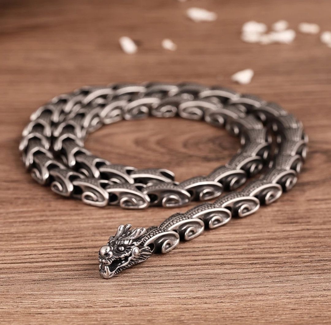 Jewelry × Vintage Gothic Dragon Choker Keel Chain Y2K Size ONE SIZE - 2 Thumbnail