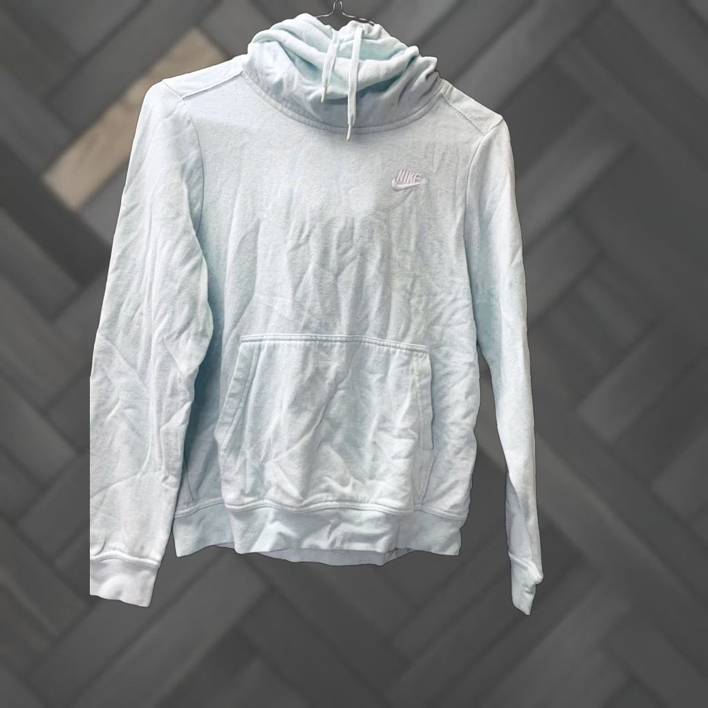Nike NIKE SPORTSWEAR CLUB ESSENTIAL WOMENS SMALL FUNNEL NECK FLEECE HOODIE 853928-357 Size S / US 4 / IT 40 - 1 Thumbnail