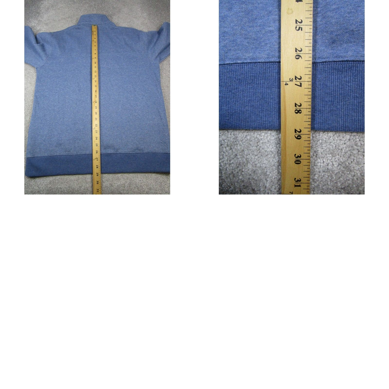 Vintage Columbia Sweater Mens Large Blue Mock Neck Pullover Fleece Cotton Half Zip Ski Hiking Golf Camp Union Casual Size US L / EU 52-54 / 3 - 8 Thumbnail