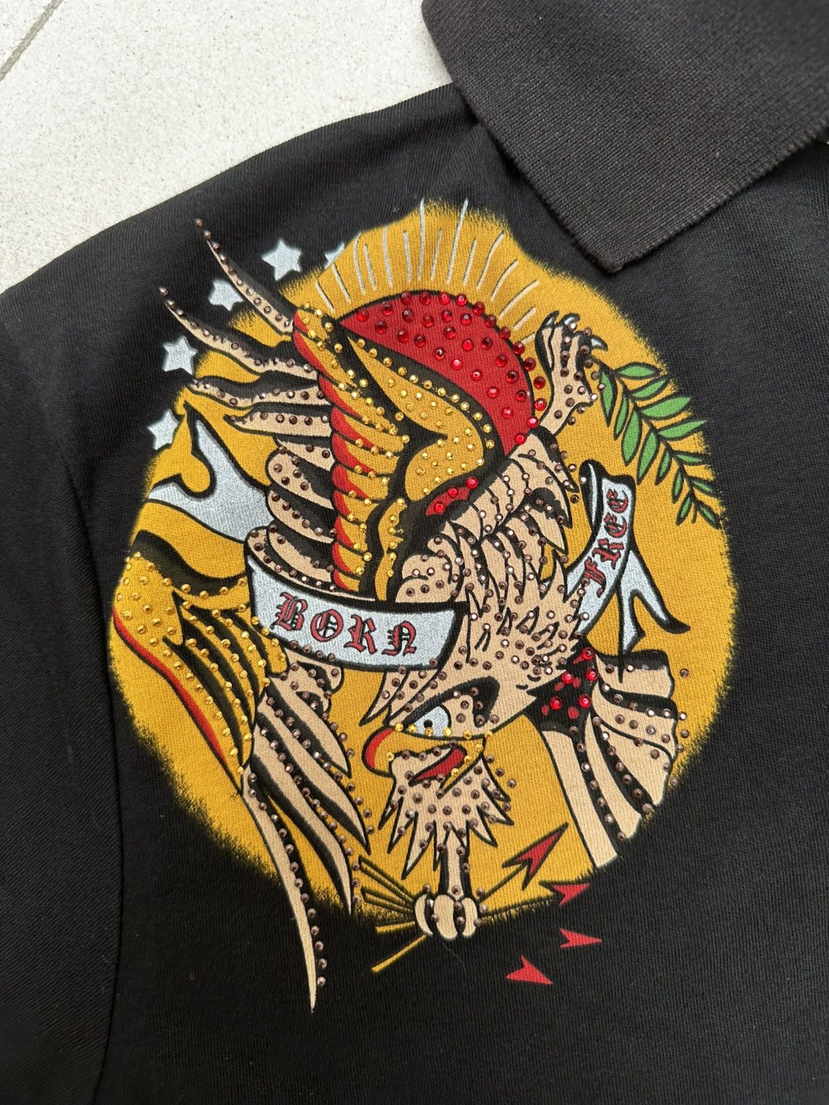 Christian Audigier × Ed Hardy × Japanese Brand Ed Hardy Vintage Tattoo Graphic Polo Shirt Size US L / EU 52-54 / 3 - 3 Thumbnail