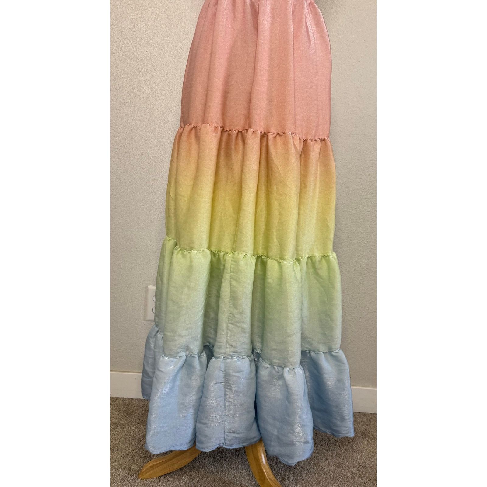 Other YUMI KIM Sullivan Tiered Maxi Dress Rainbow Ombré XS Size XS / US 0-2 / IT 36-38 - 8 Thumbnail
