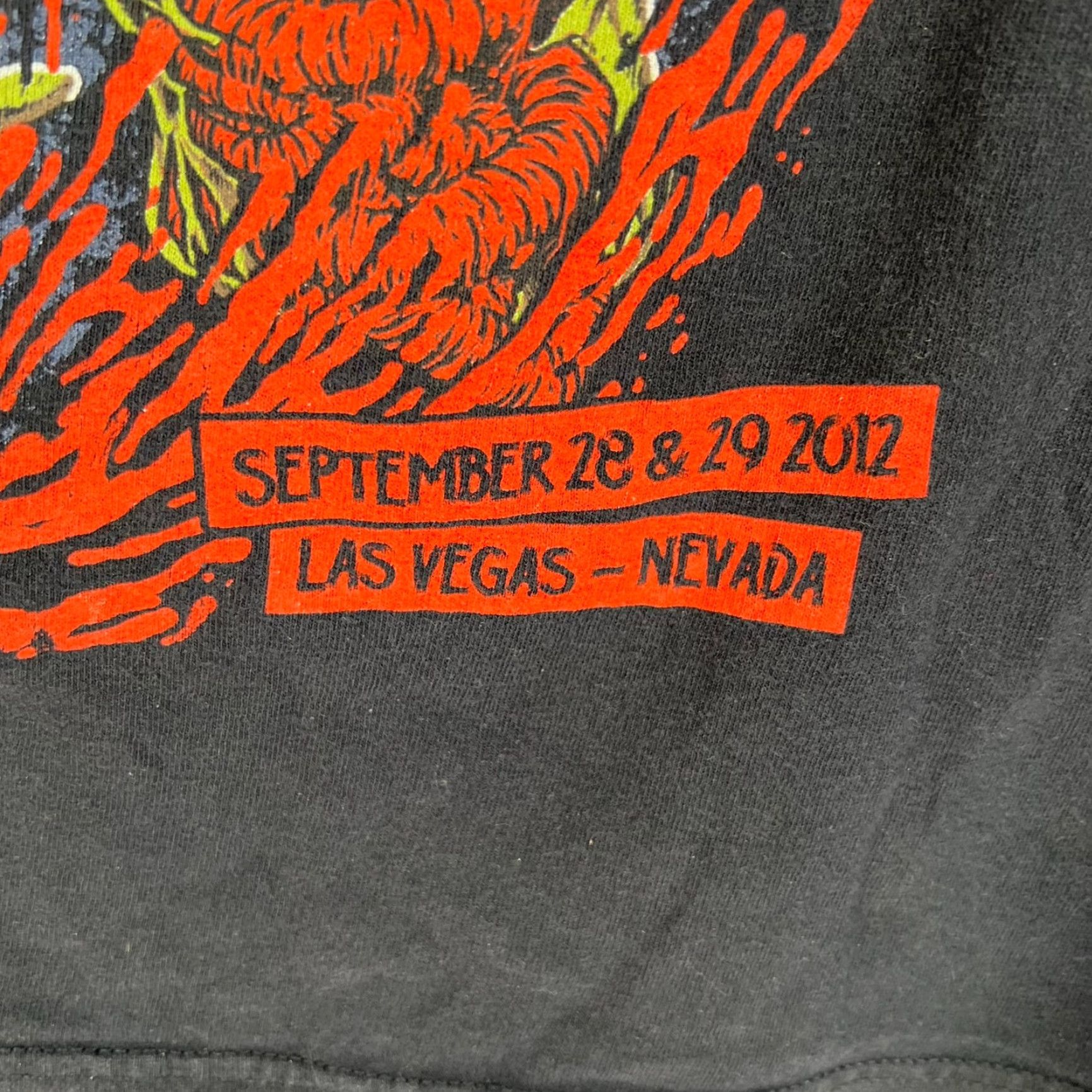 Anvil VINTAGE Rock Vegas 1st Annual 2012 Graphic T Shirt Adult M Black Anvil Logo Short Sleeve Crew Neck Rock Theme Mens Size US M / EU 48-50 / 2 - 3 Thumbnail