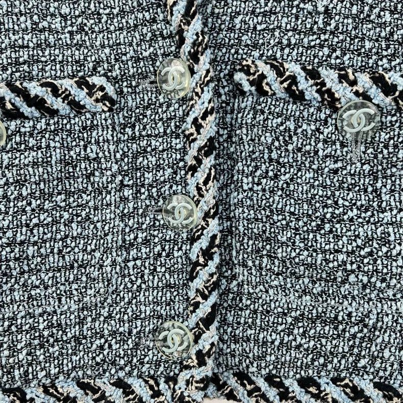 Chanel Chanel Blue tweed woven vest jacket Size XS / US 0-2 / IT 36-38 - 4 Thumbnail